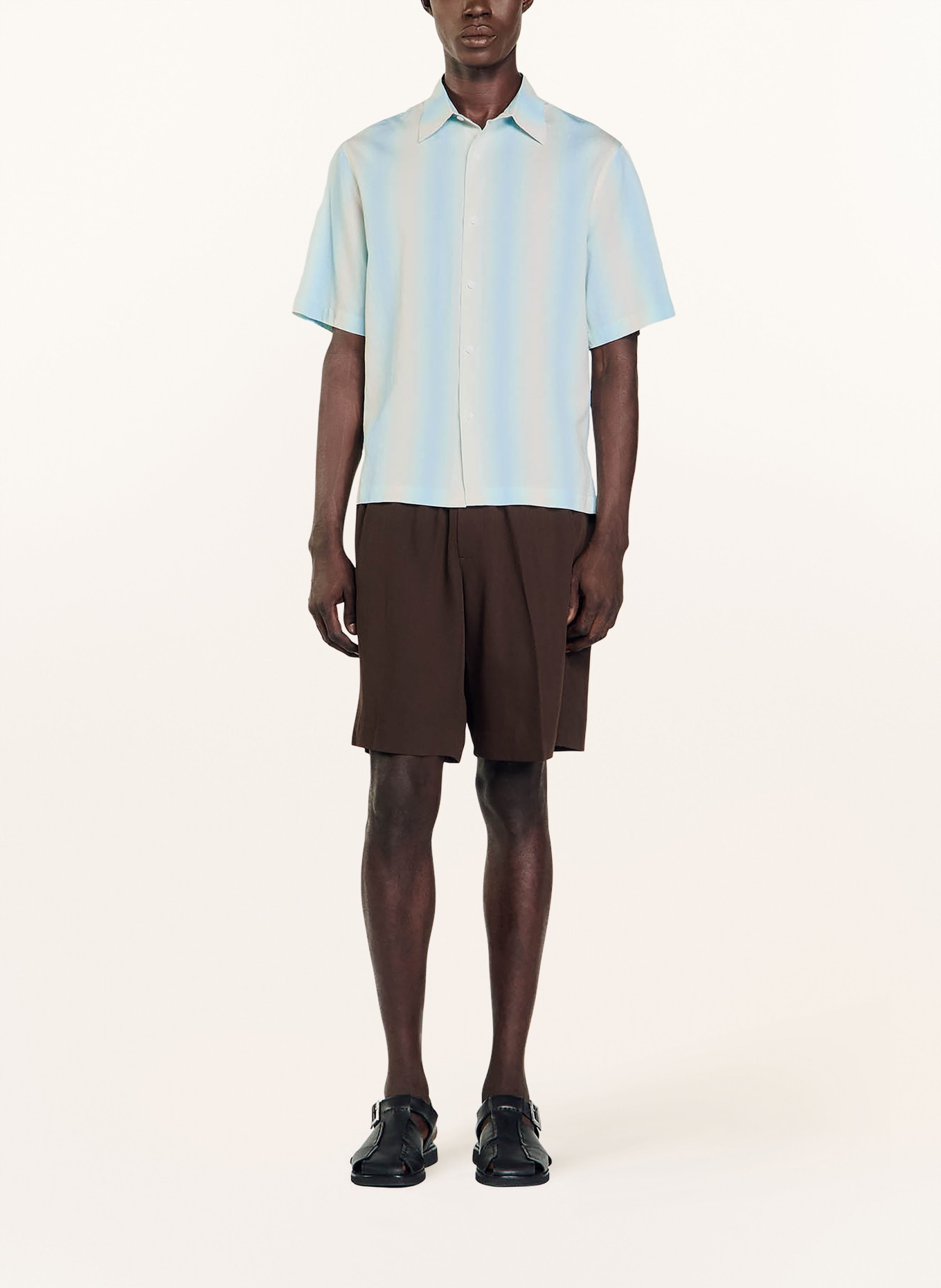 SANDRO Koszula z krótkim rękawem regular fit, Kolor: JASNONIEBIESKI (Obrazek 2)