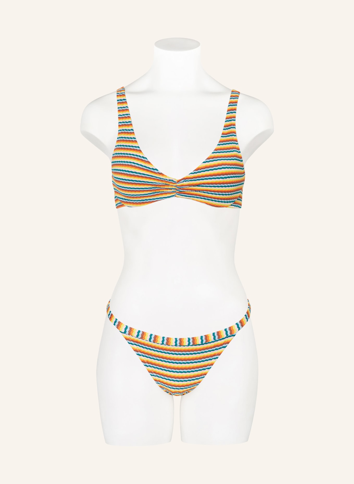 Passionata Underwired bikini top NAMIE, Color: LIGHT BLUE/ LIGHT PINK/ ORANGE (Image 2)