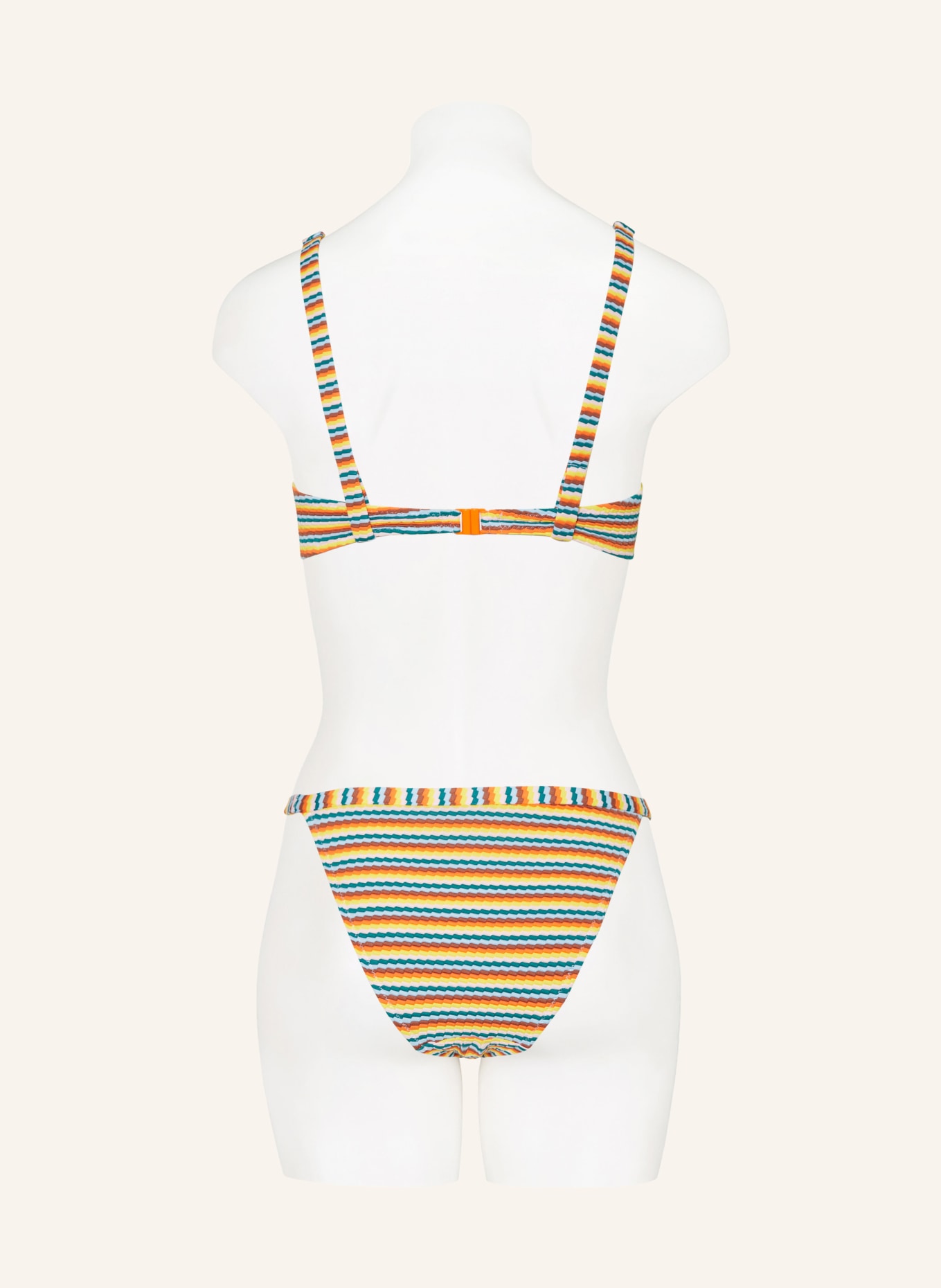 Passionata Underwired bikini top NAMIE, Color: LIGHT BLUE/ LIGHT PINK/ ORANGE (Image 3)