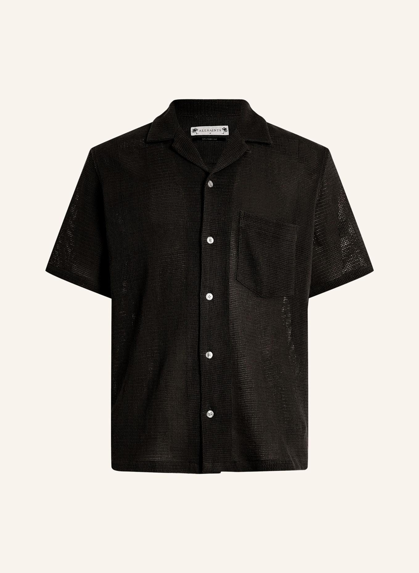 ALLSAINTS Knit shirt SORTIE relaxed fit, Color: BLACK (Image 1)