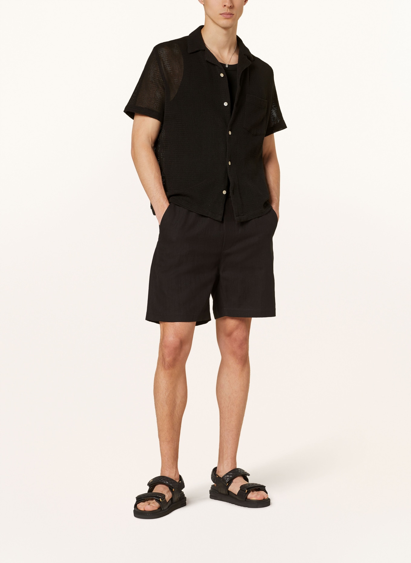 ALLSAINTS Knit shirt SORTIE relaxed fit, Color: BLACK (Image 2)