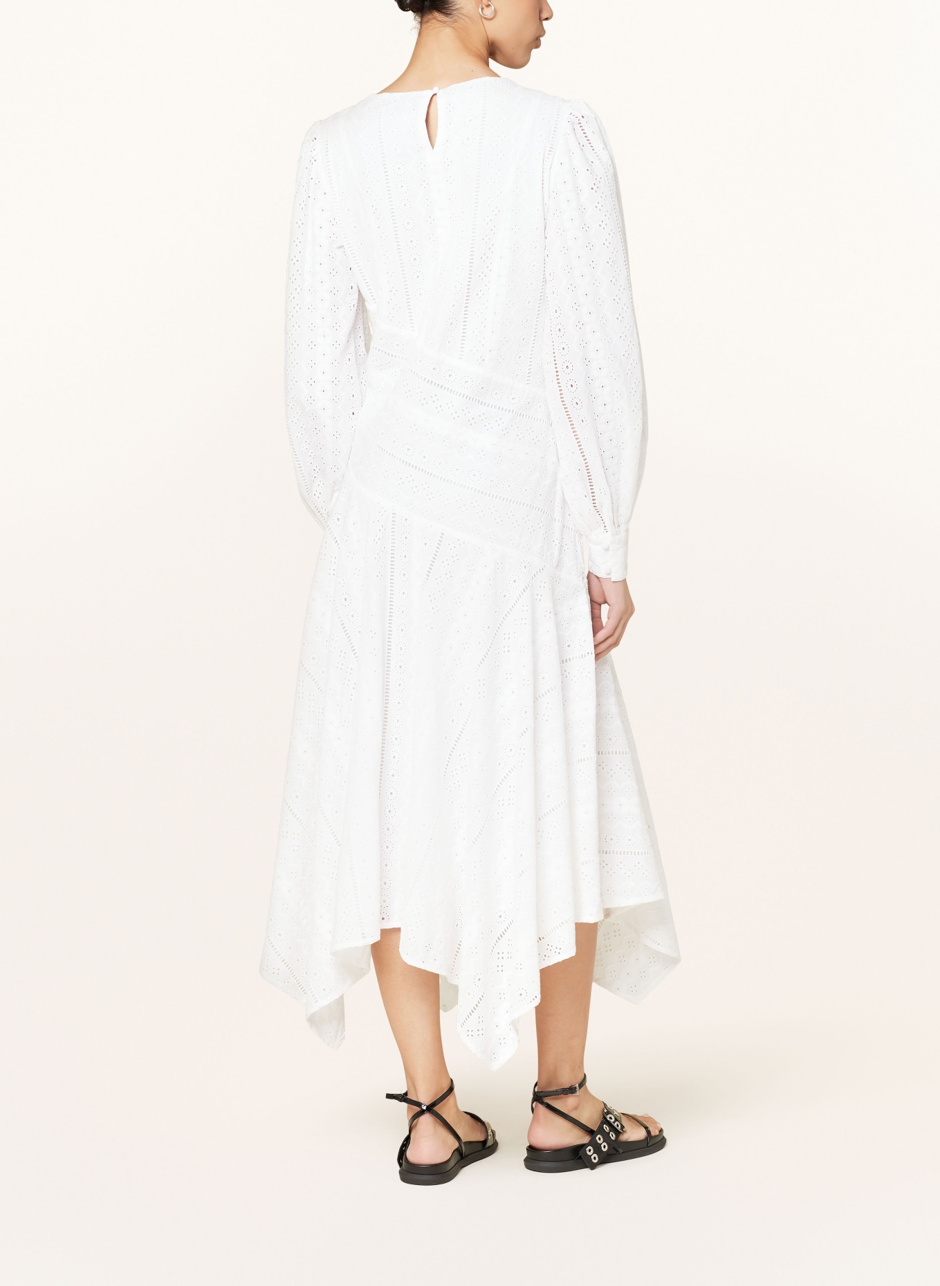 ALLSAINTS Dress AVIANA made of broderie anglaise, Color: WHITE (Image 3)