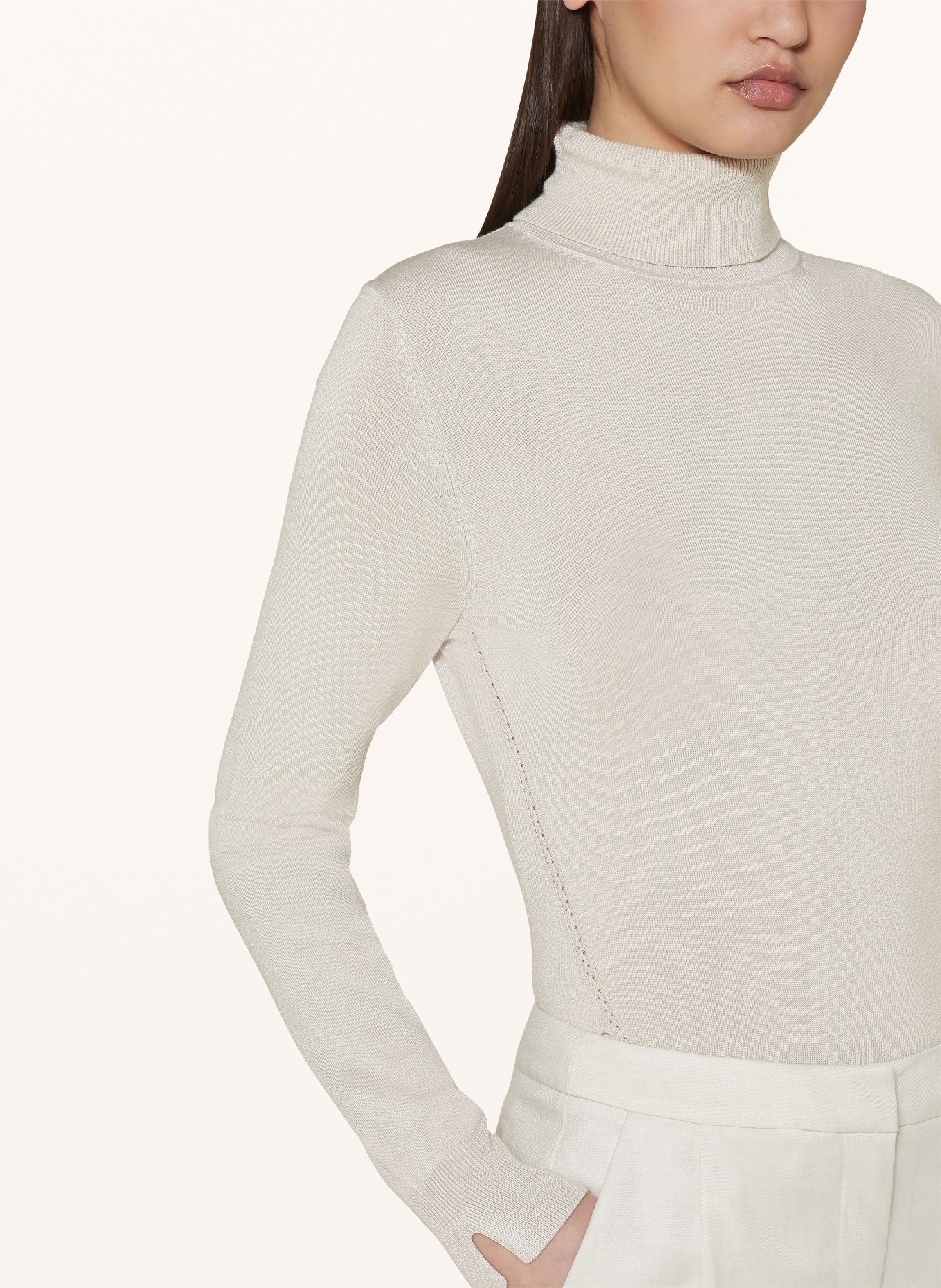 comma Rollkragenpullover, Farbe: HELLBRAUN (Bild 4)