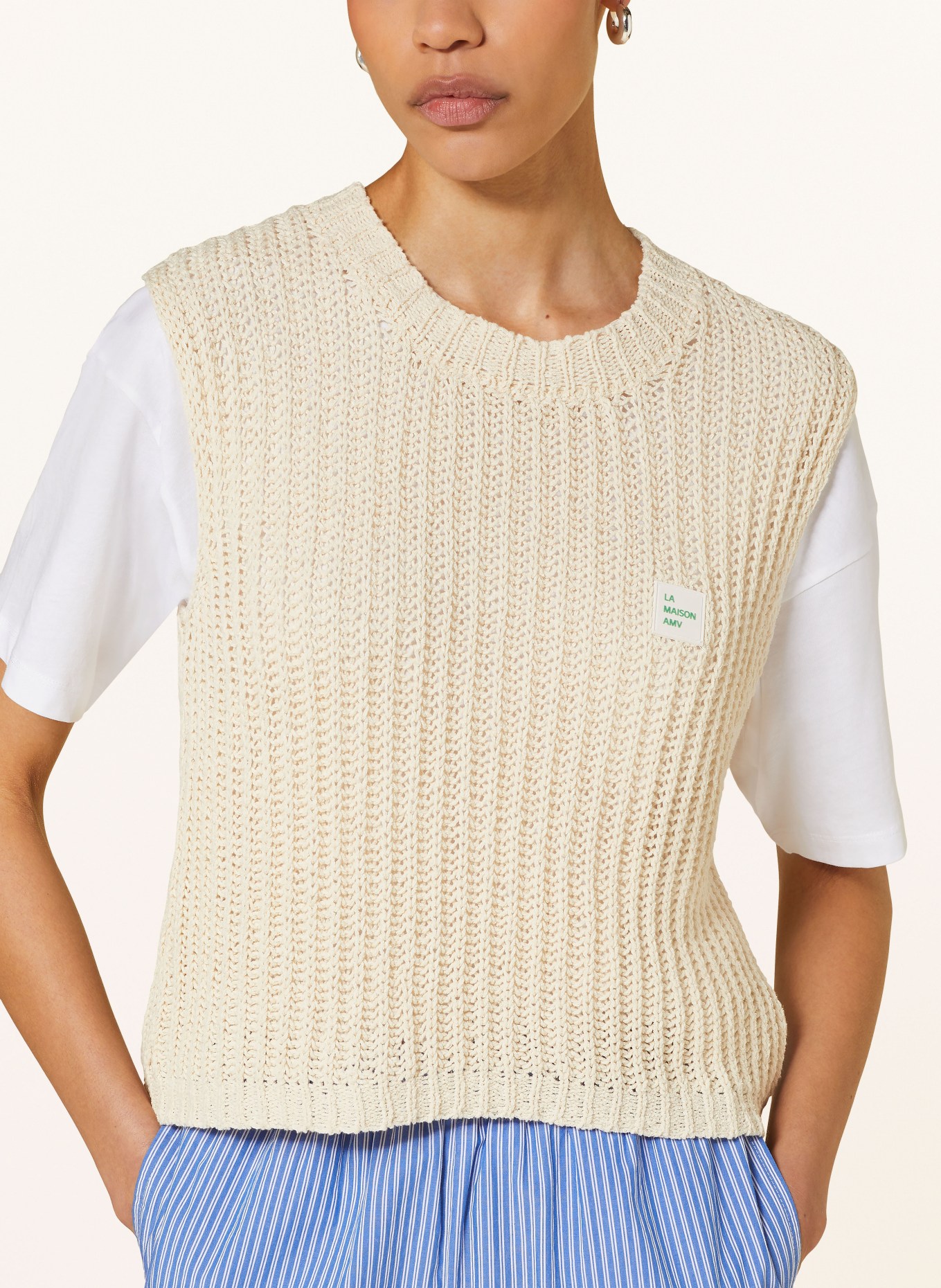 American Vintage Sweater vest YAM, Color: ECRU (Image 4)
