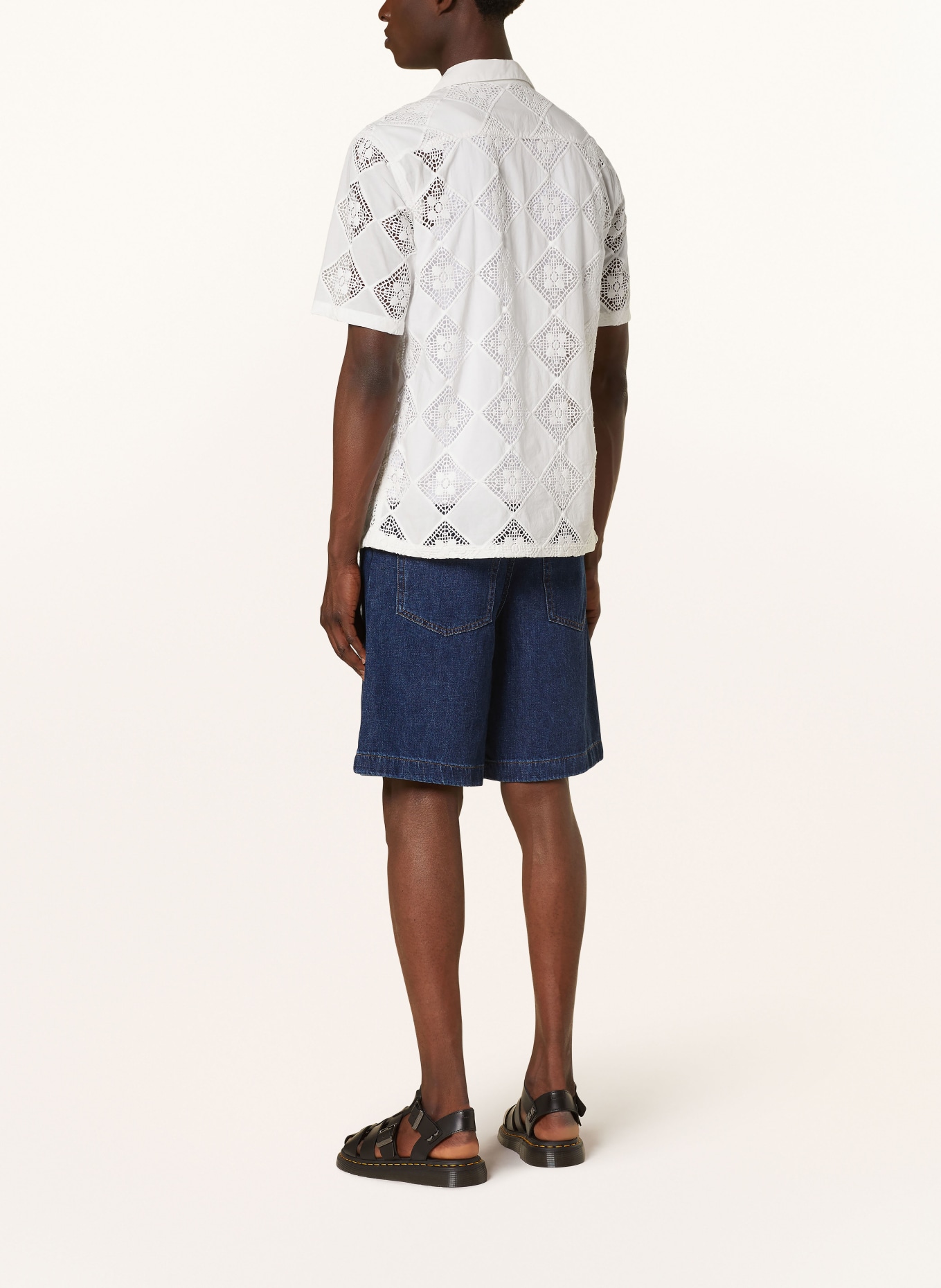 ALLSAINTS Resort shirt VISTA relaxed fit with lace, Color: ECRU (Image 3)