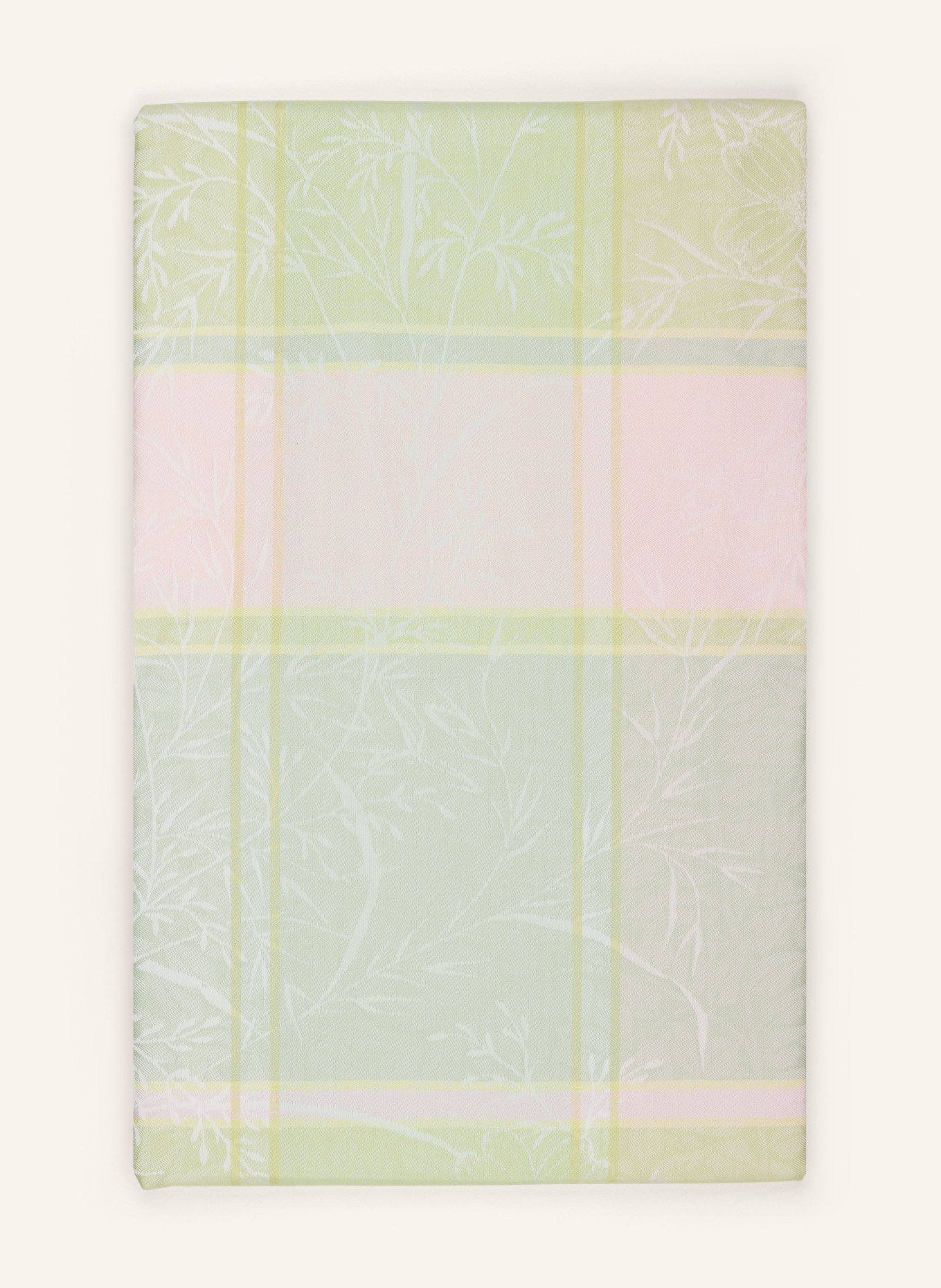 GARNIER-THIEBAUT Table cloth MILLE PRINTEMPS, Color: LIGHT GREEN/ LIGHT PINK/ YELLOW (Image 1)