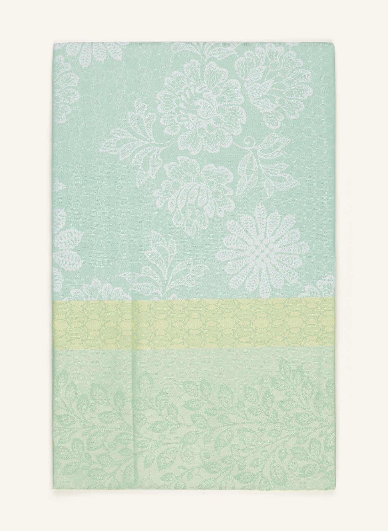 GARNIER-THIEBAUT Table cloth MILLE LACE, Color: LIGHT GREEN/ YELLOW (Image 1)