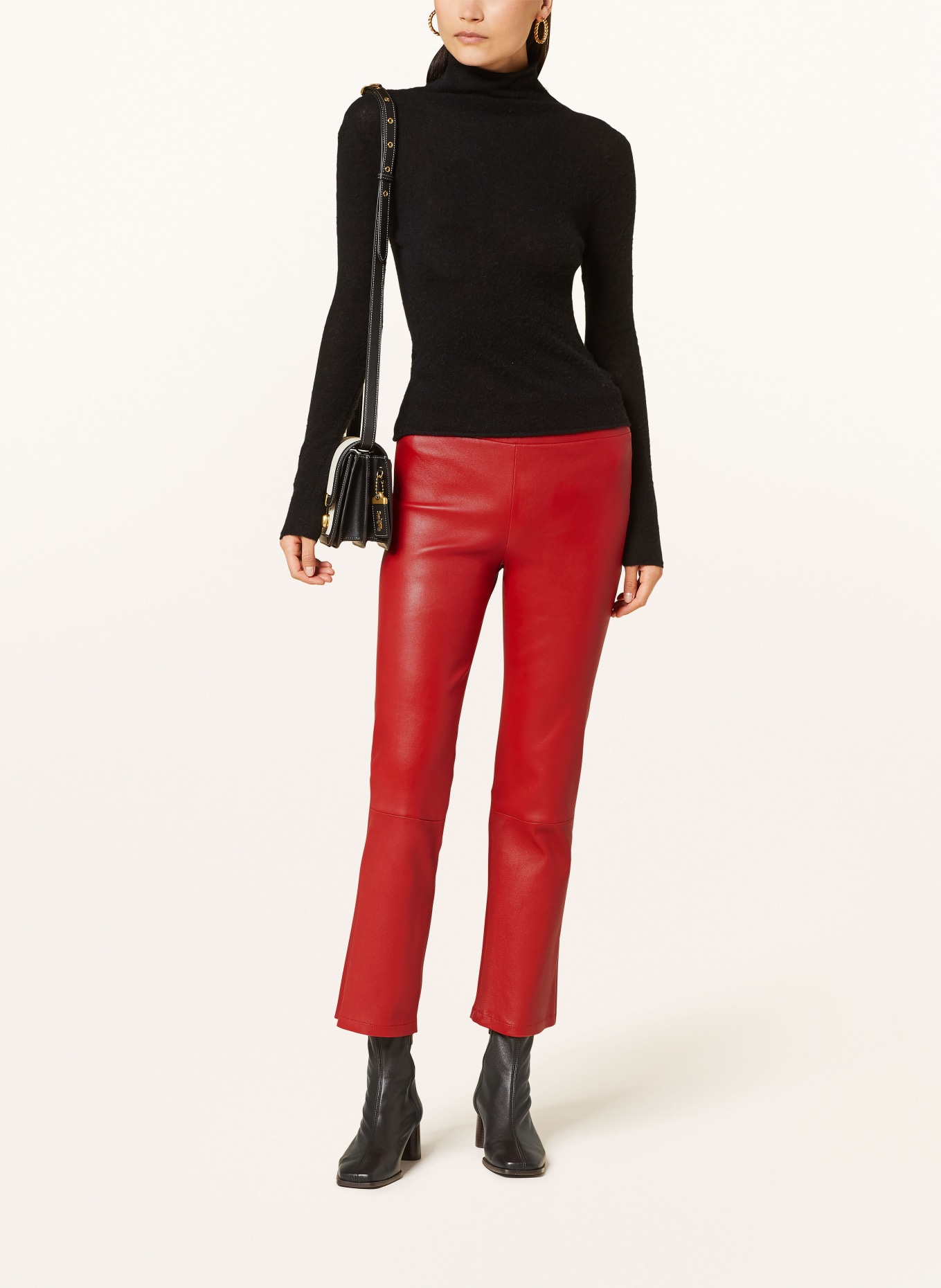 lilienfels Leather pants SARAGOZA, Color: RED (Image 2)