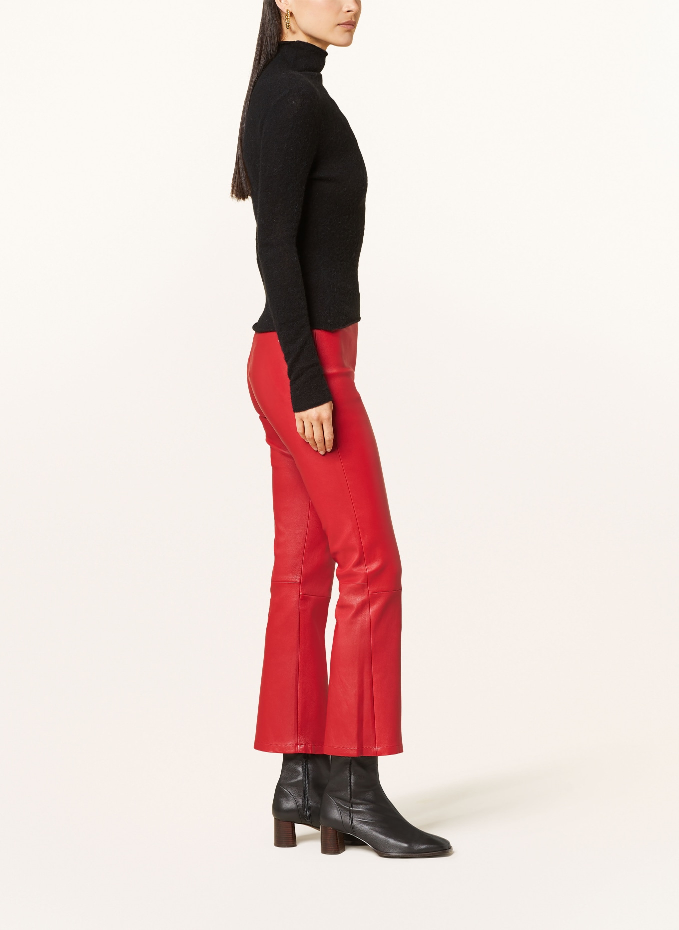 lilienfels Leather pants SARAGOZA, Color: RED (Image 4)