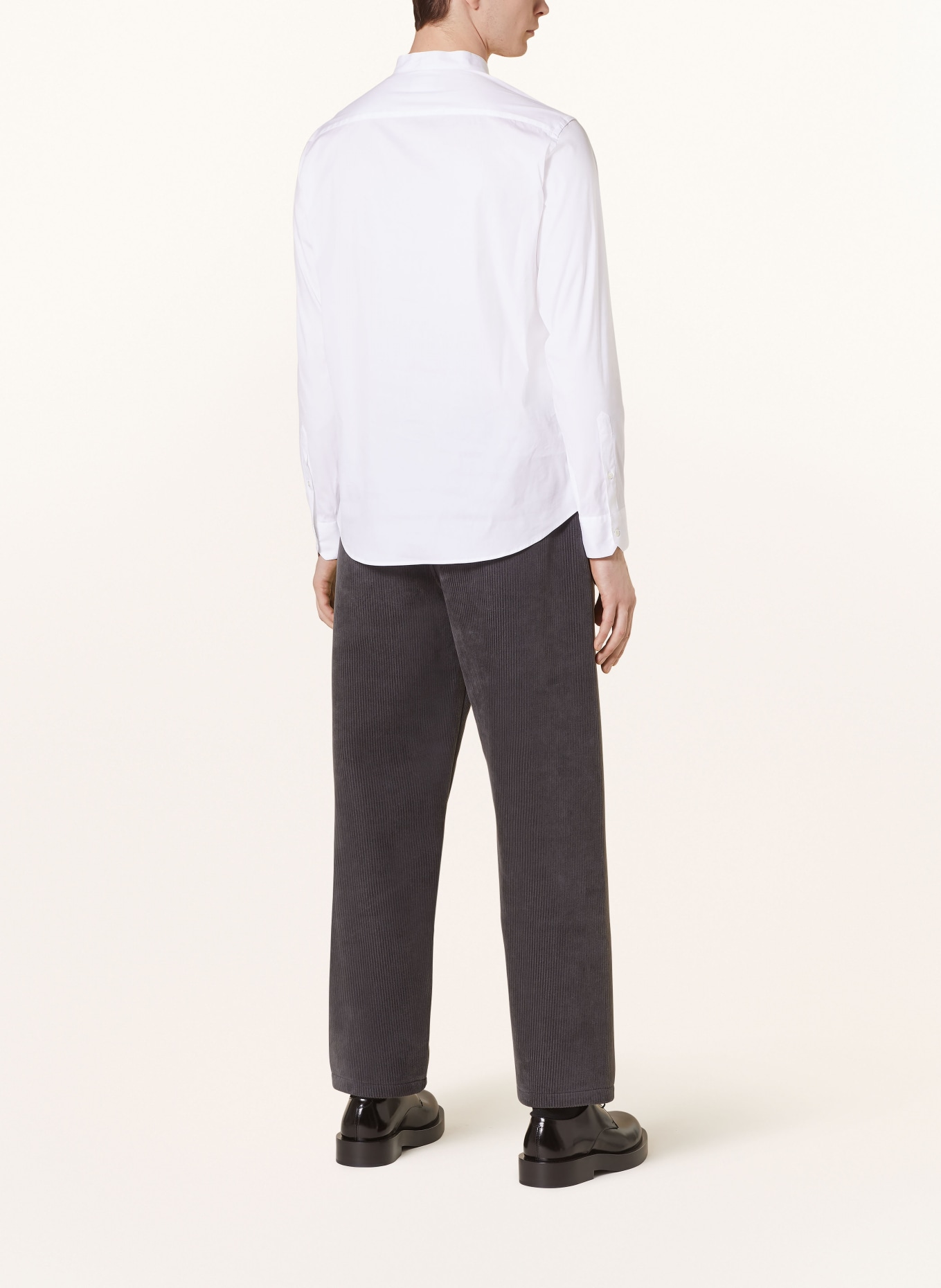 EMPORIO ARMANI Shirt modern fit with stand-up collar, Color: WHITE (Image 3)