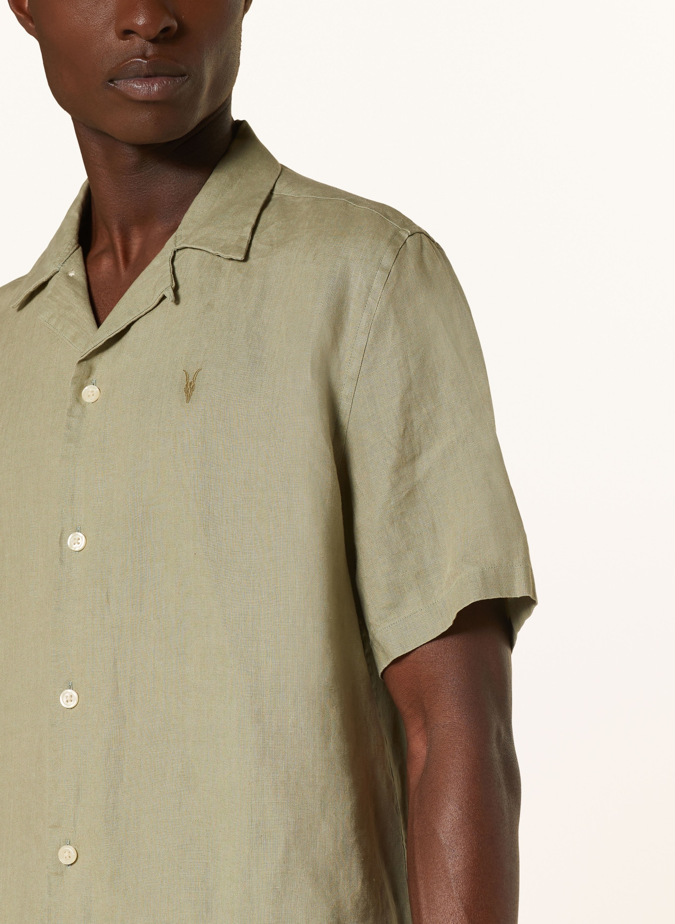 ALLSAINTS Resort shirt AUDLEY relaxed fit, Color: LIGHT GREEN (Image 4)
