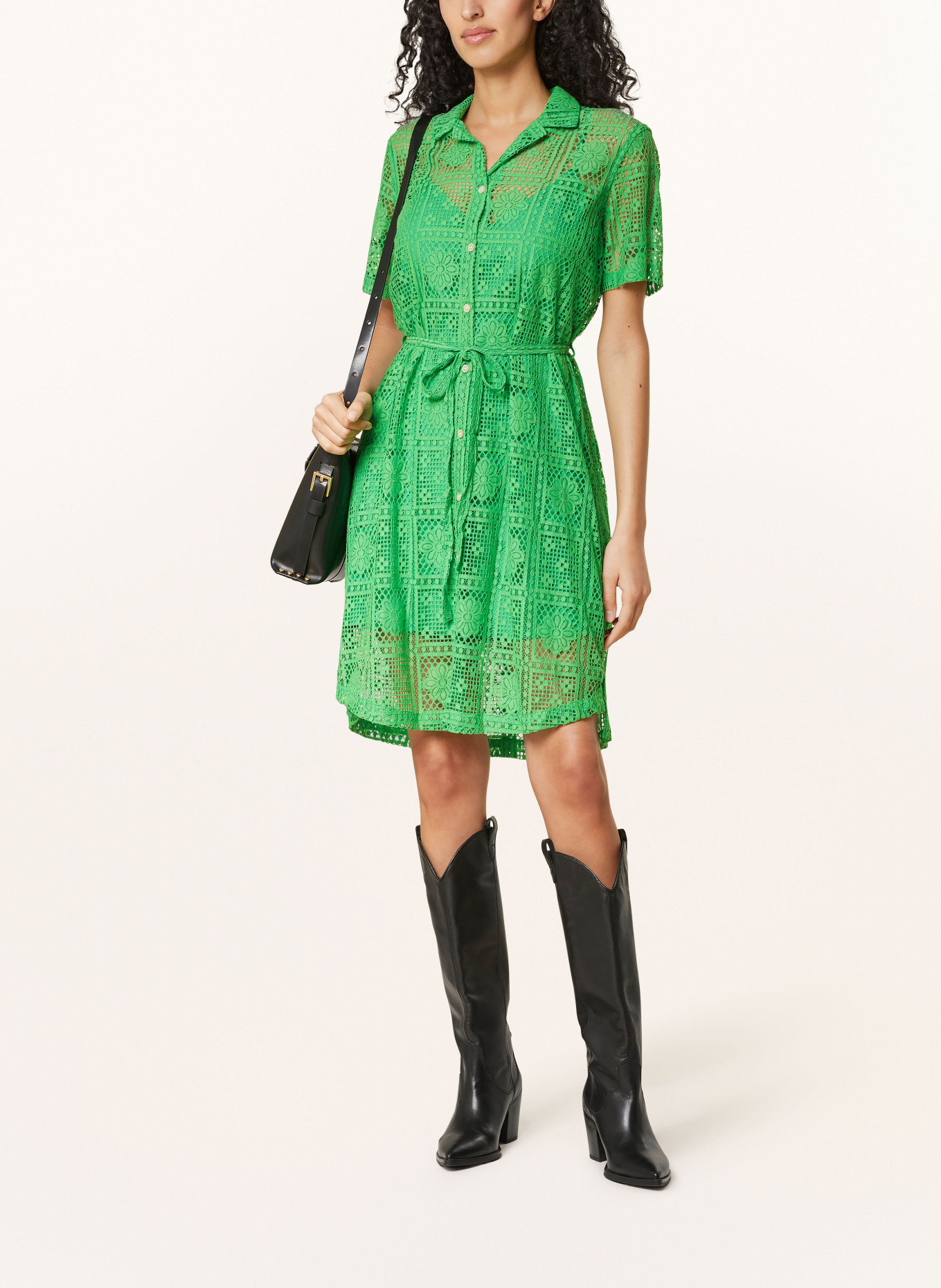 ALLSAINTS Lace dress ATHEA, Color: GREEN (Image 2)