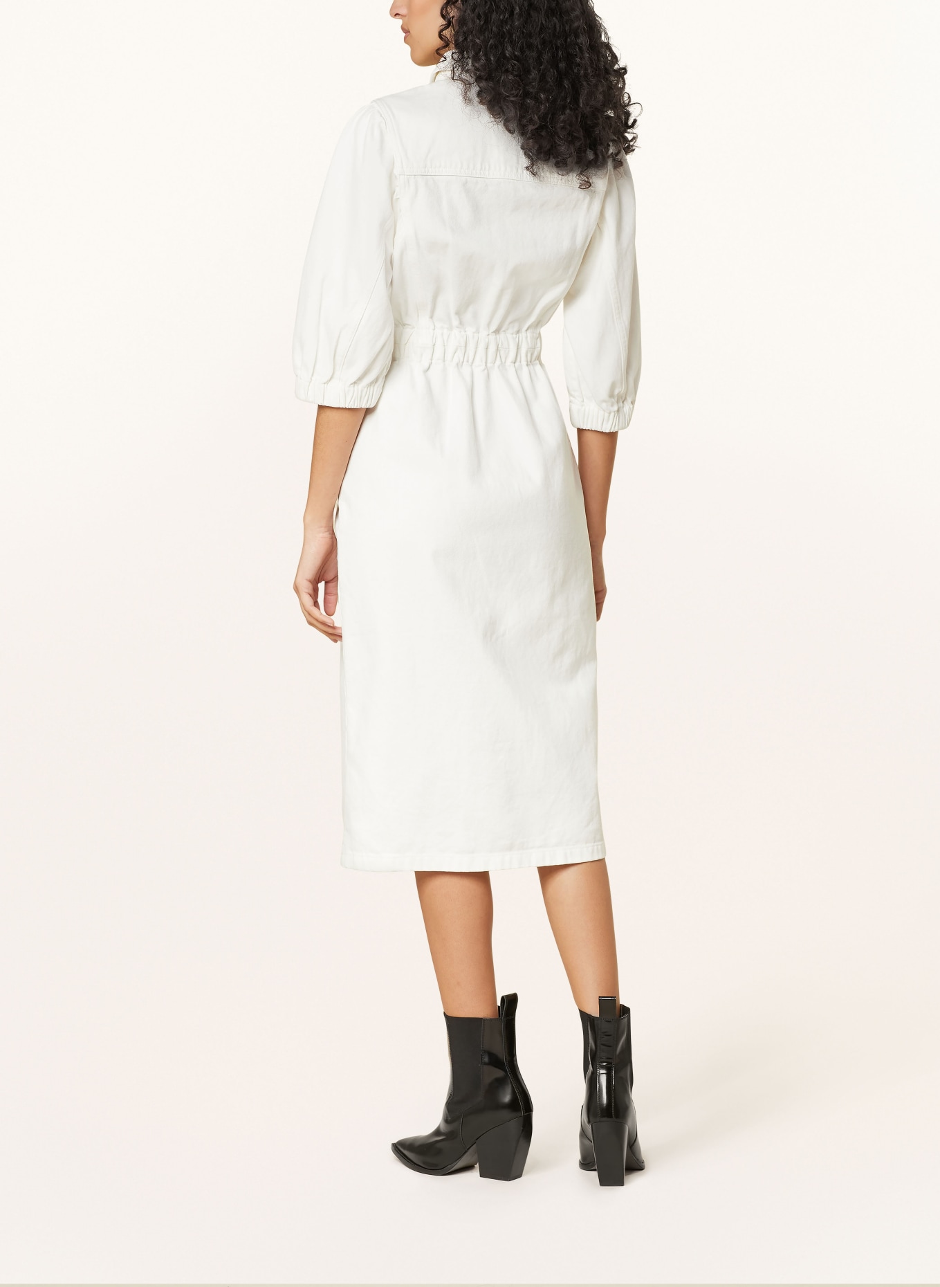 ALLSAINTS Denim dress OSA with 3/4 sleeves, Color: WHITE (Image 3)