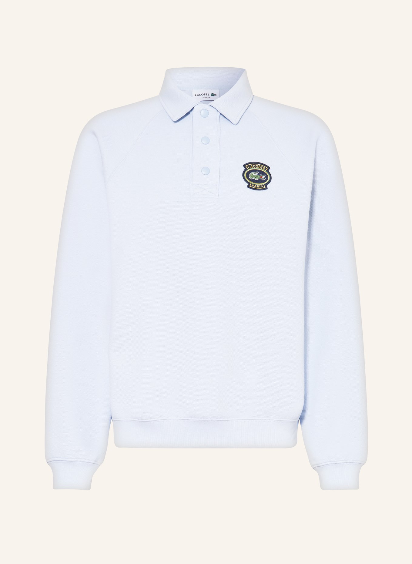 LACOSTE Piqué-Poloshirt Loose Fit, Farbe: HELLBLAU (Bild 1)