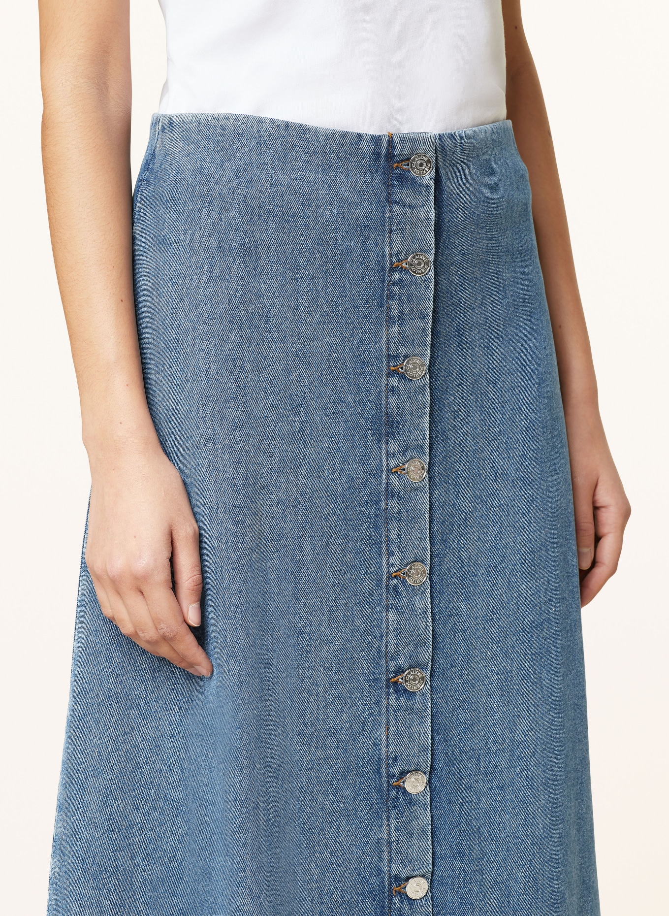 CLAUDIE PIERLOT Spódnica jeansowa, Kolor: D031 DENIM MID BLUE (Obrazek 4)