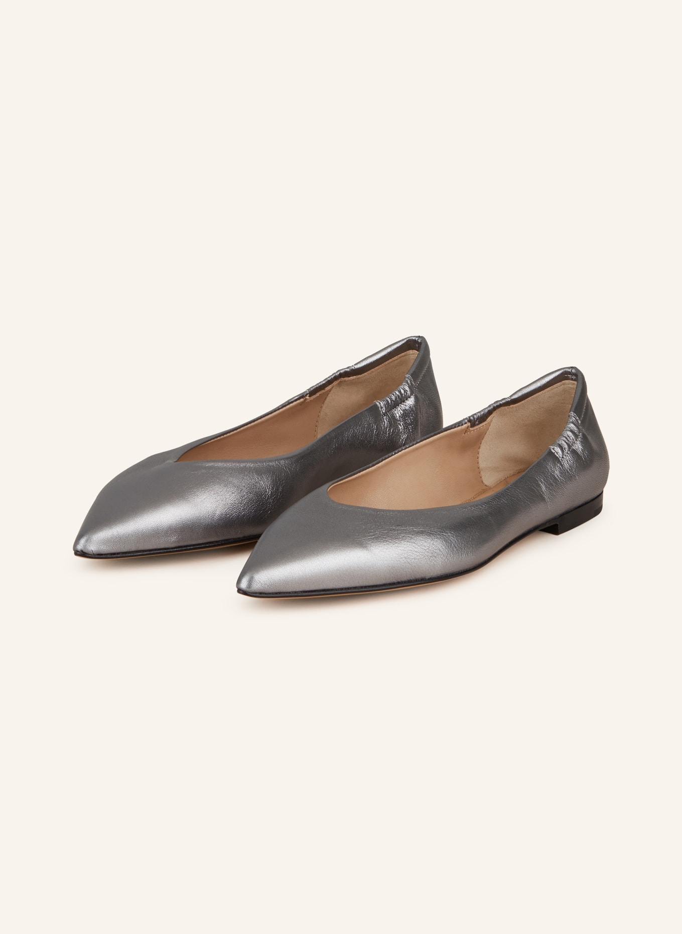 POMME D'OR Ballet flats INGRID, Color: PLATINUM (Image 1)