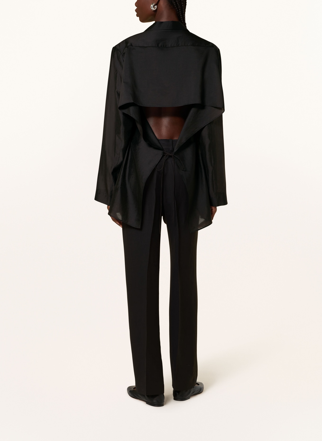 COS Long blazer with cut-out, Color: BLACK (Image 3)