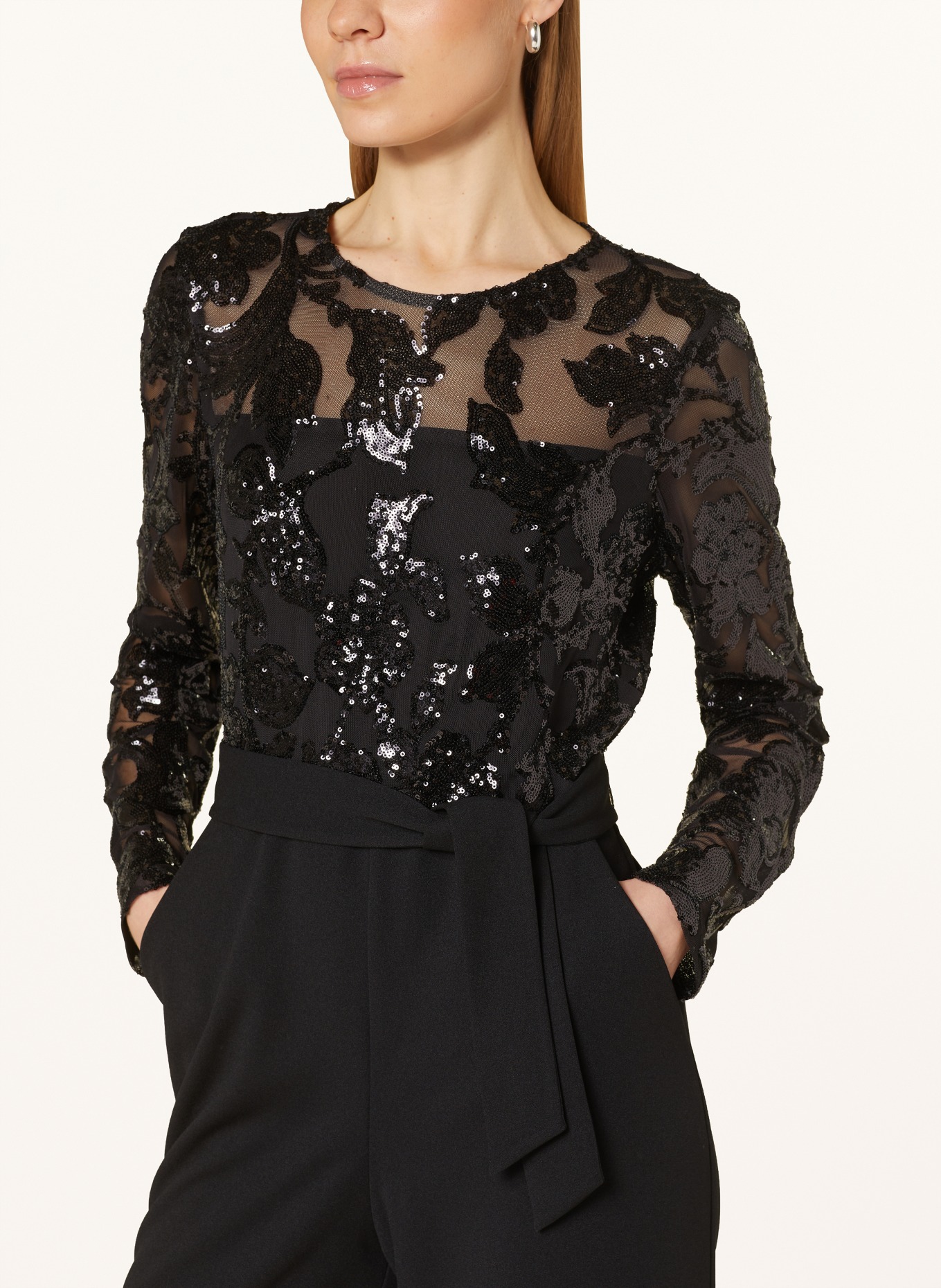 Joseph Ribkoff SIGNATURE Jumpsuit mit Pailletten: SCHWARZ