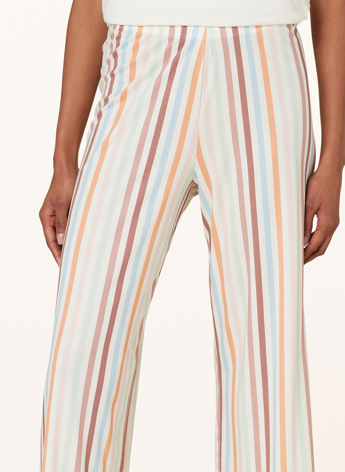 mey Pajama pants series IMILIA, Color: WHITE/ LIGHT BLUE/ PINK (Image 5)