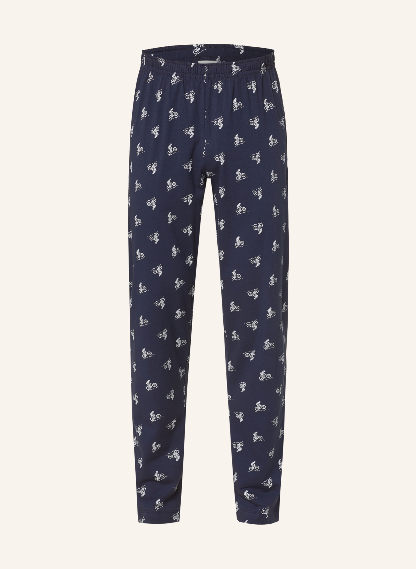 mey Pajama pants, Color: DARK BLUE/ WHITE (Image 1)