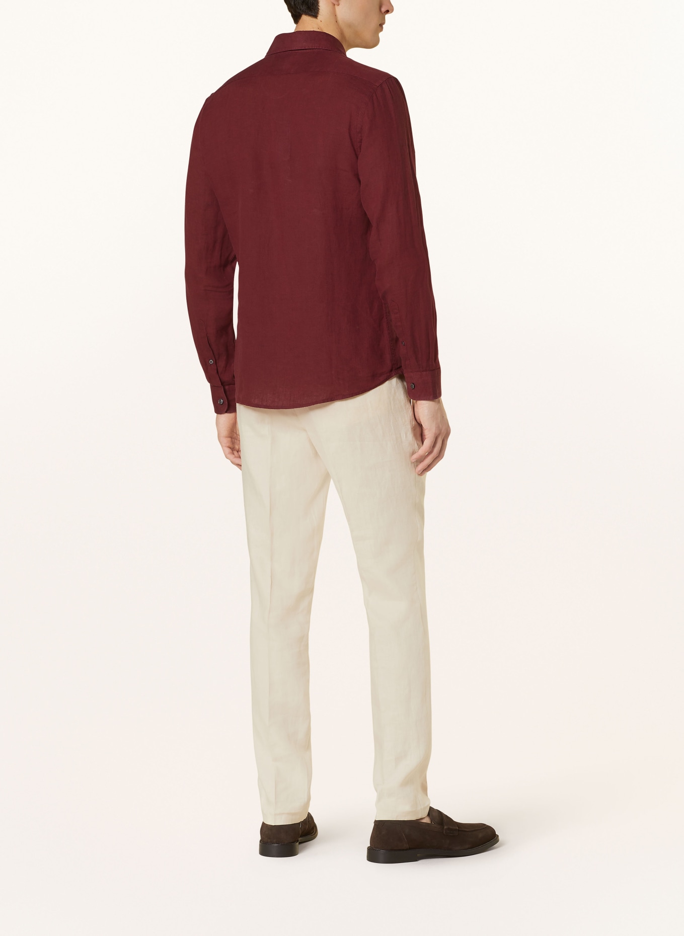 REISS Linen shirt RUBAN Regular Fit, Color: DARK RED (Image 3)
