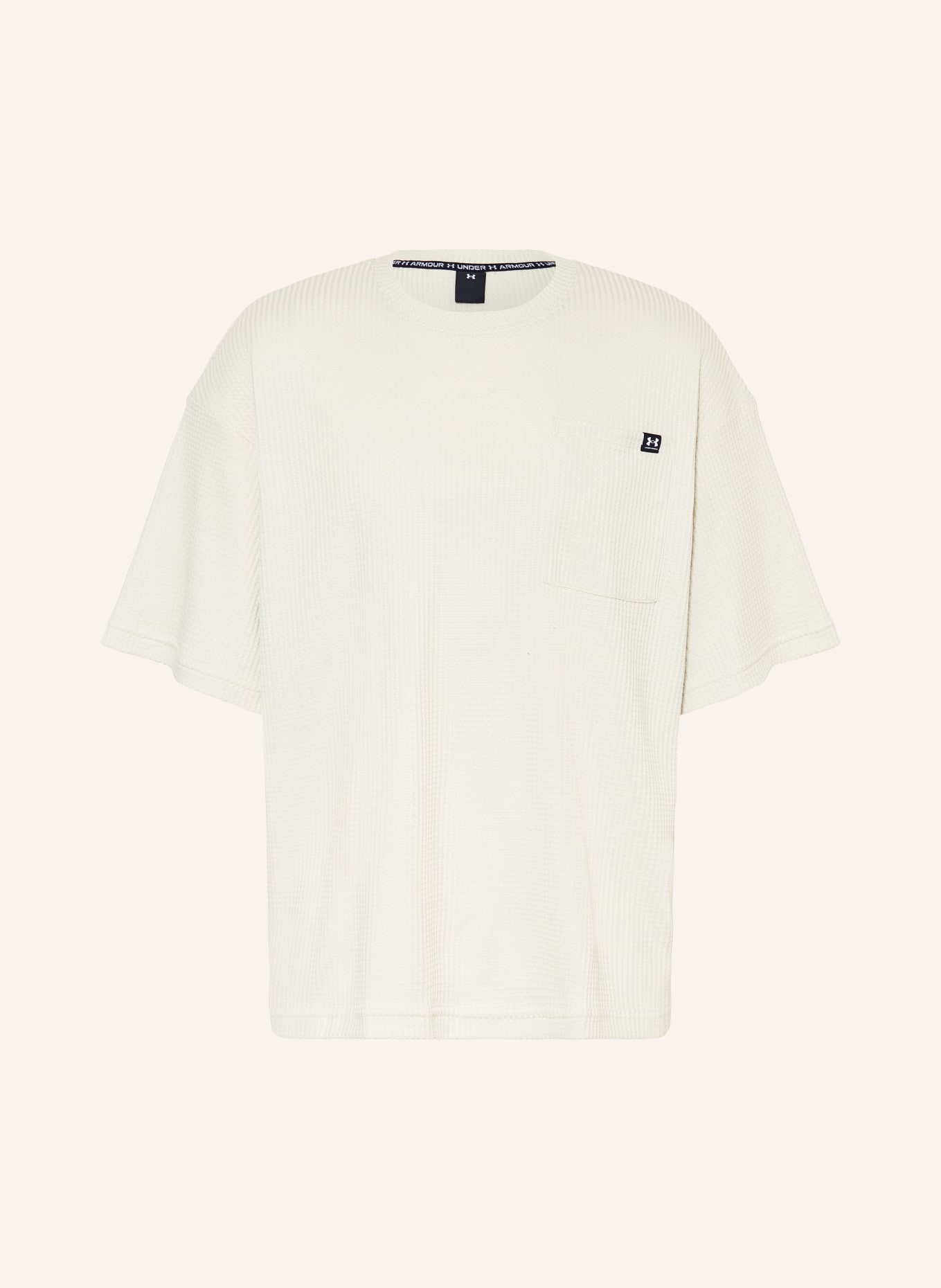 UNDER ARMOUR Oversized shirt RIVAL, Color: BEIGE (Image 1)