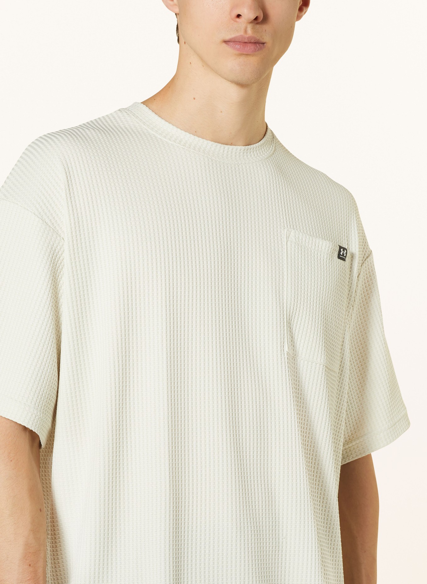UNDER ARMOUR Oversized shirt RIVAL, Color: BEIGE (Image 4)