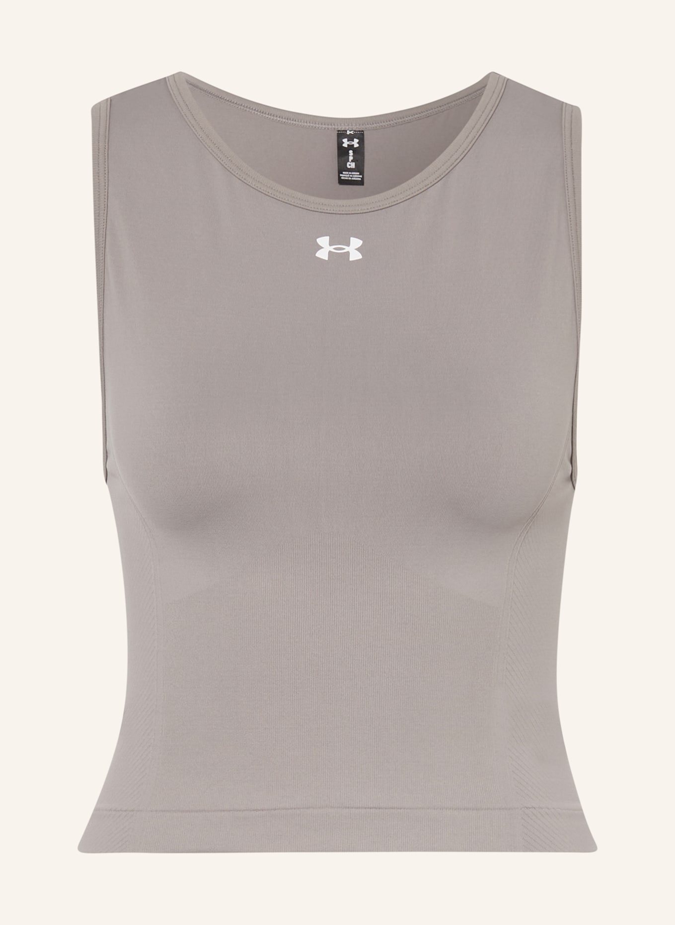 UNDER ARMOUR Tank top TRAIN SEAMLESS, Color: TAUPE (Image 1)
