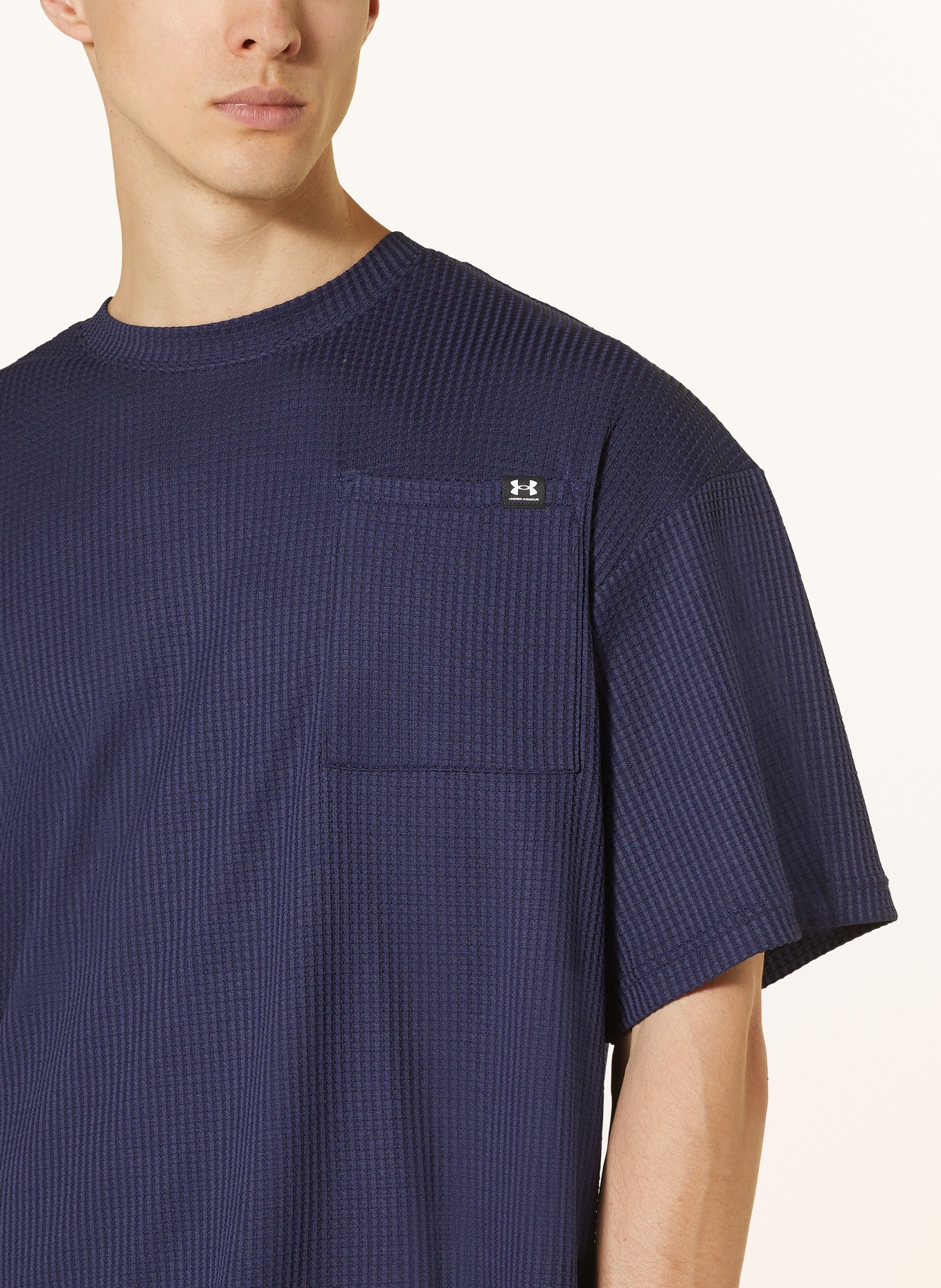 UNDER ARMOUR Oversized shirt RIVAL, Color: DARK BLUE (Image 4)