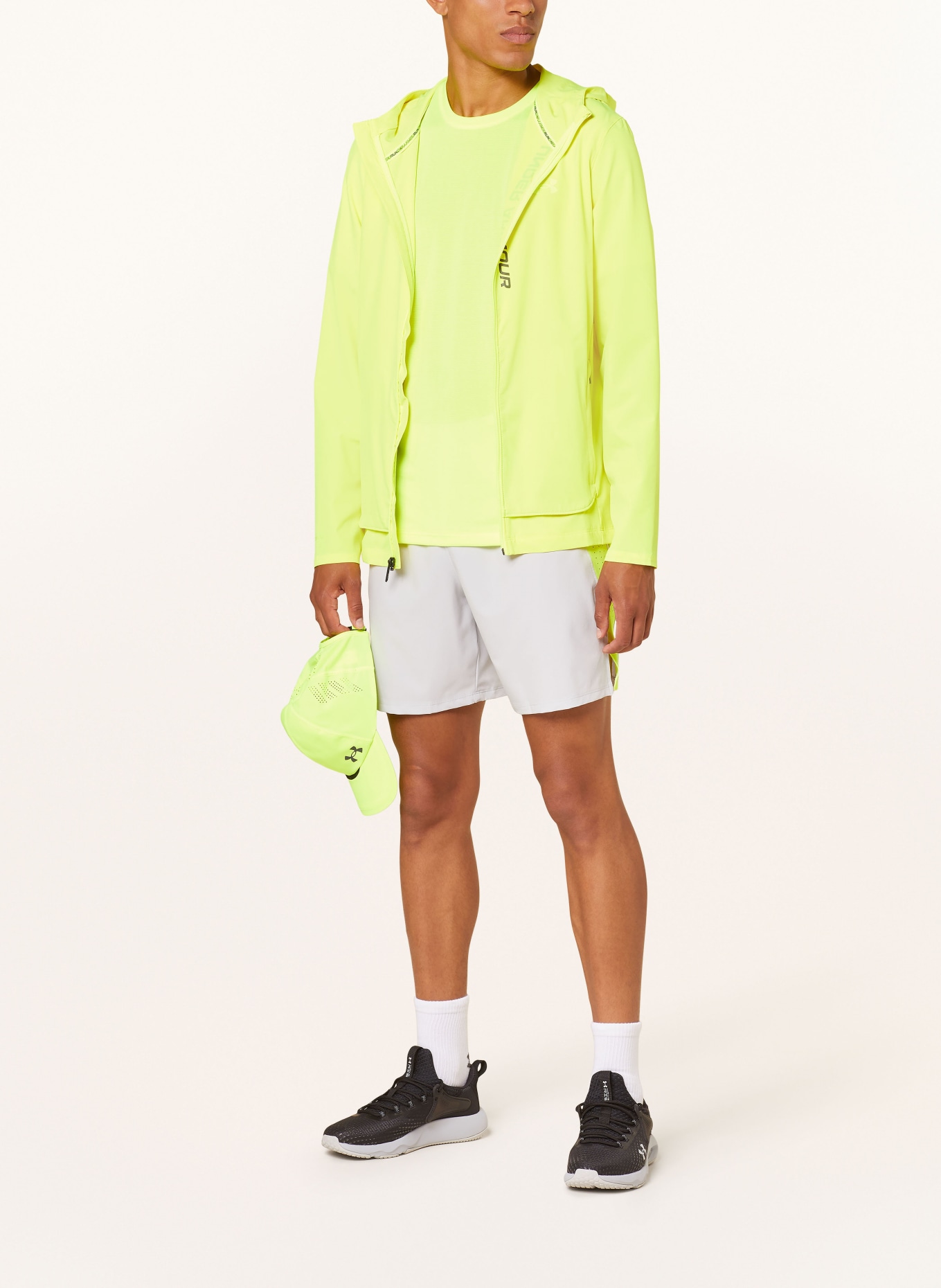 UNDER ARMOUR Running jacket OUTRUN THE STORM, Color: NEON YELLOW (Image 2)