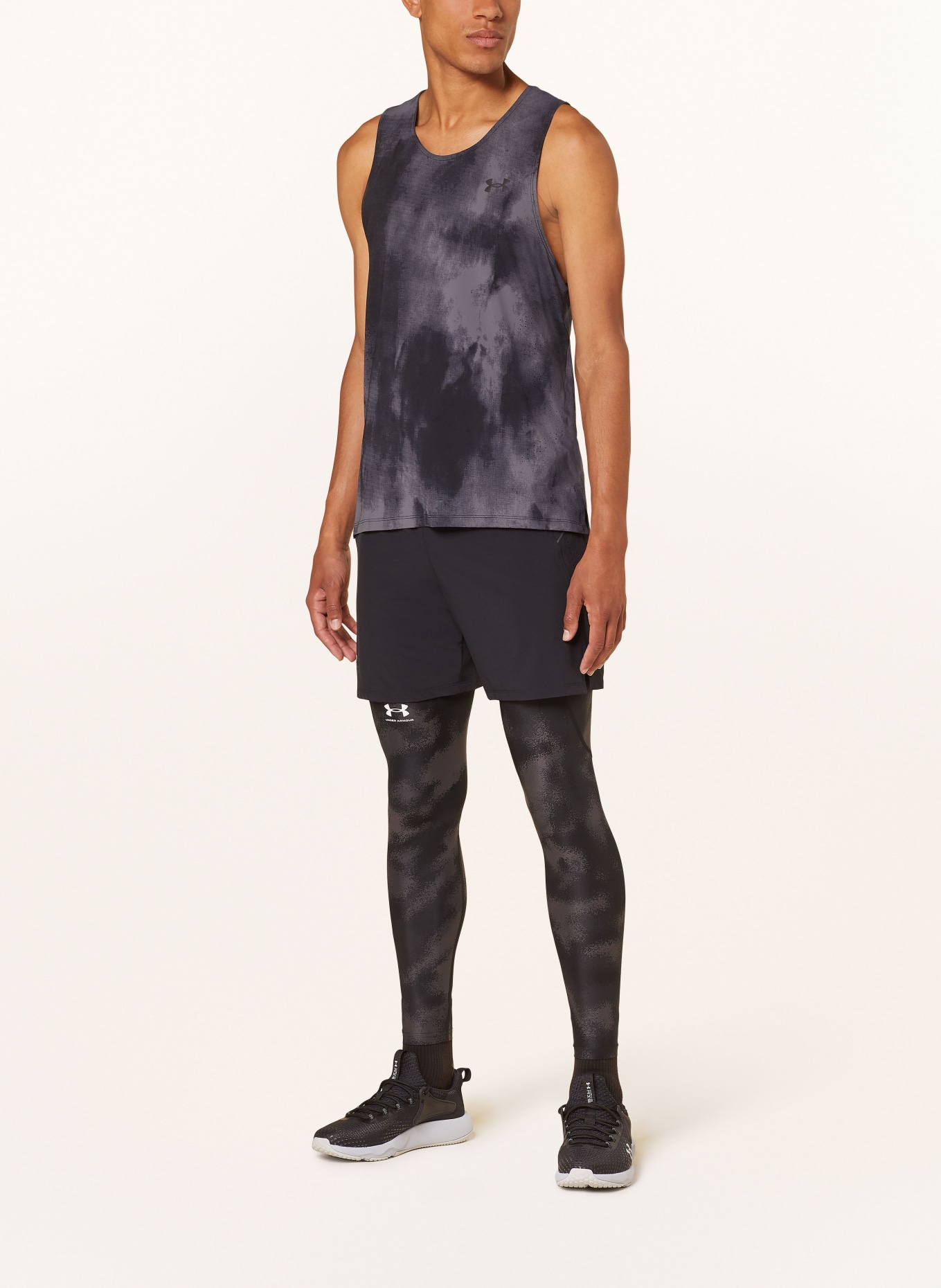 UNDER ARMOUR Running top UA LAUNCH ELITE, Color: DARK GRAY/ GRAY (Image 2)