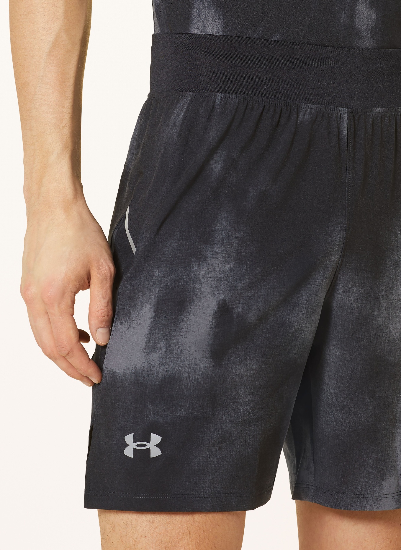 UNDER ARMOUR 2-in-1 running shorts LAUNCH ELITE, Color: BLACK/ GRAY (Image 5)