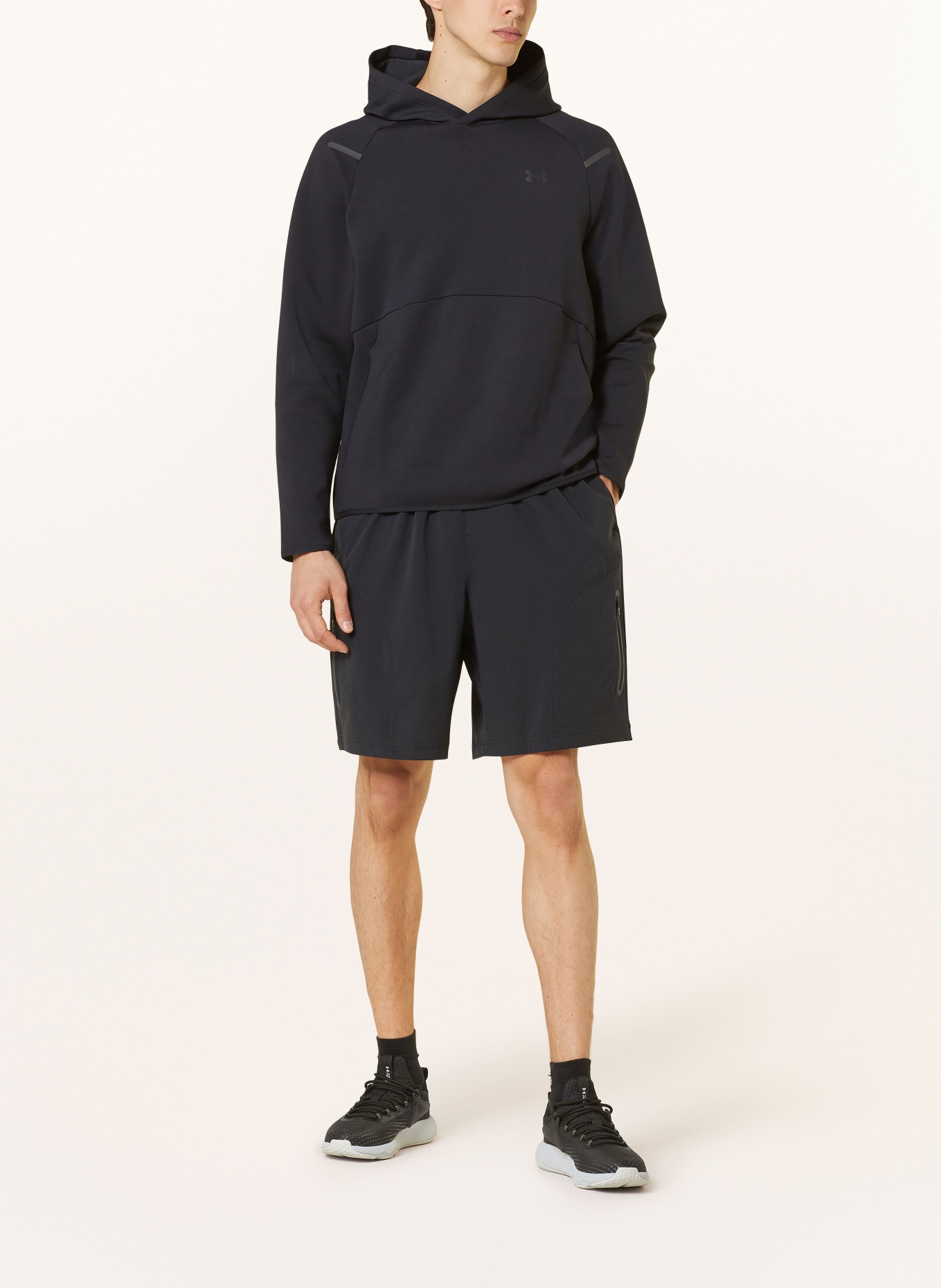 UNDER ARMOUR Shorts UNSTOPPABLE, Color: BLACK (Image 2)