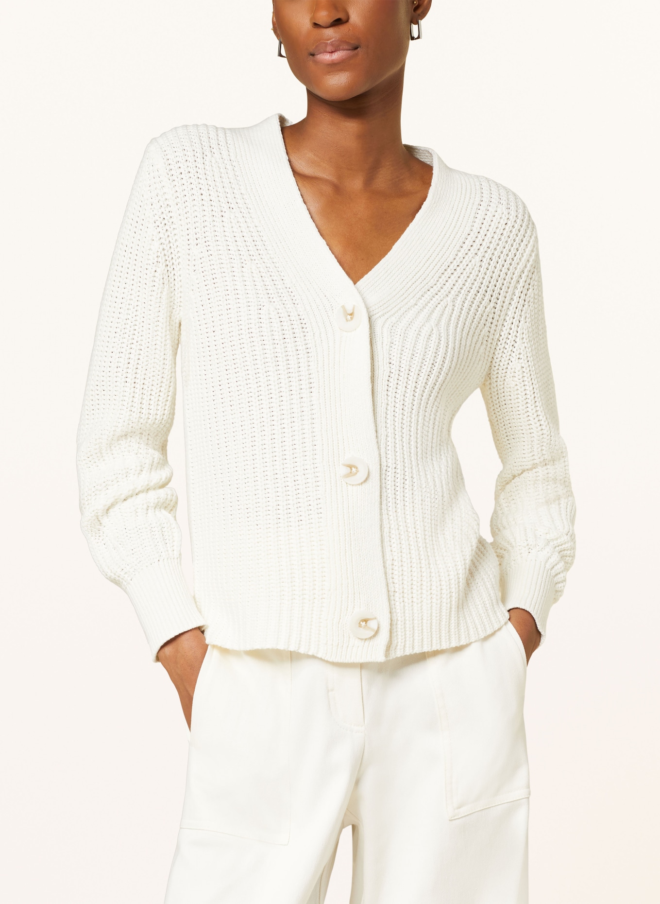 REISS Cardigan ARIANA with linen, Color: WHITE (Image 5)