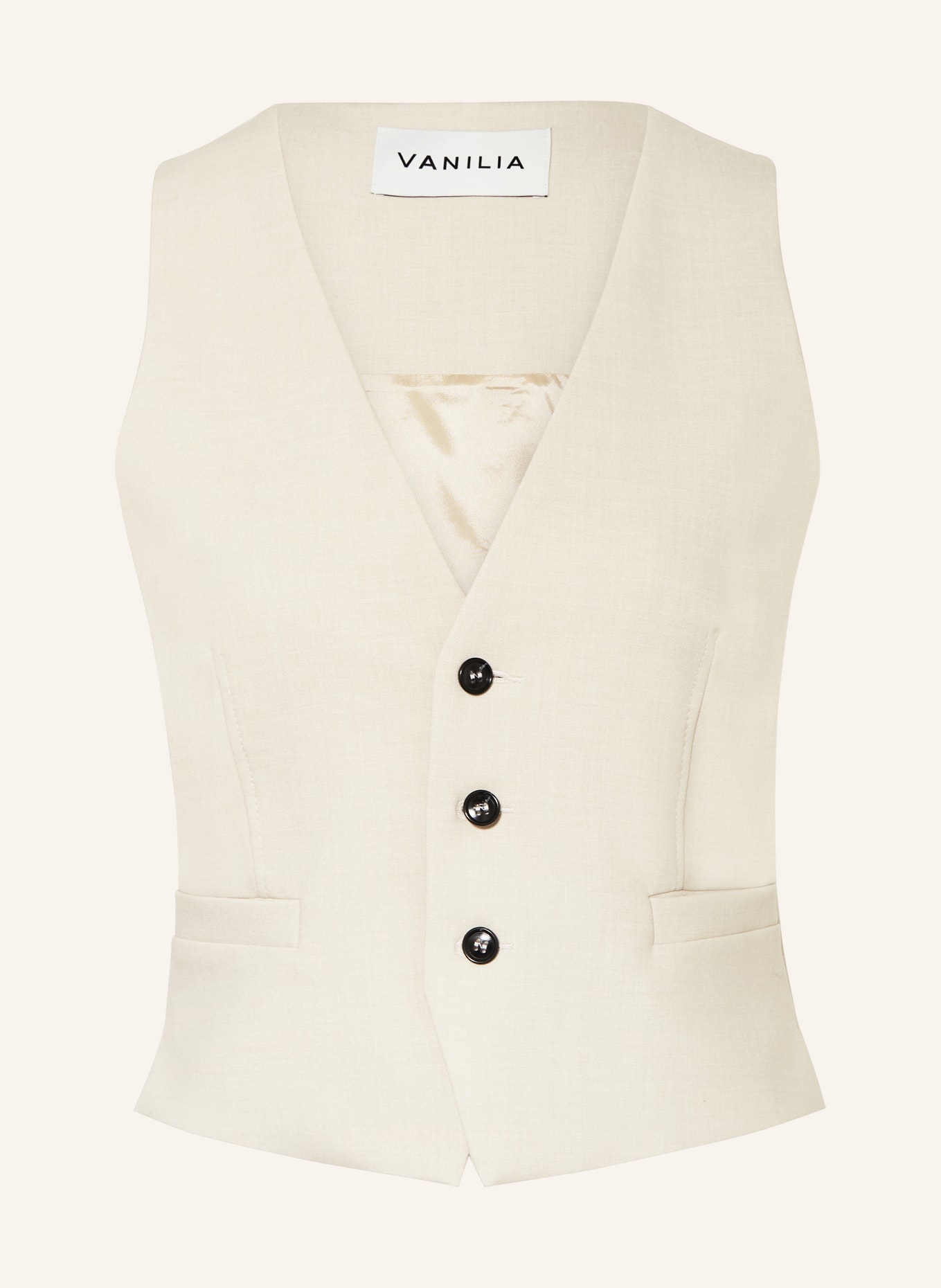 VANILIA Blazer vest, Color: BEIGE (Image 1)