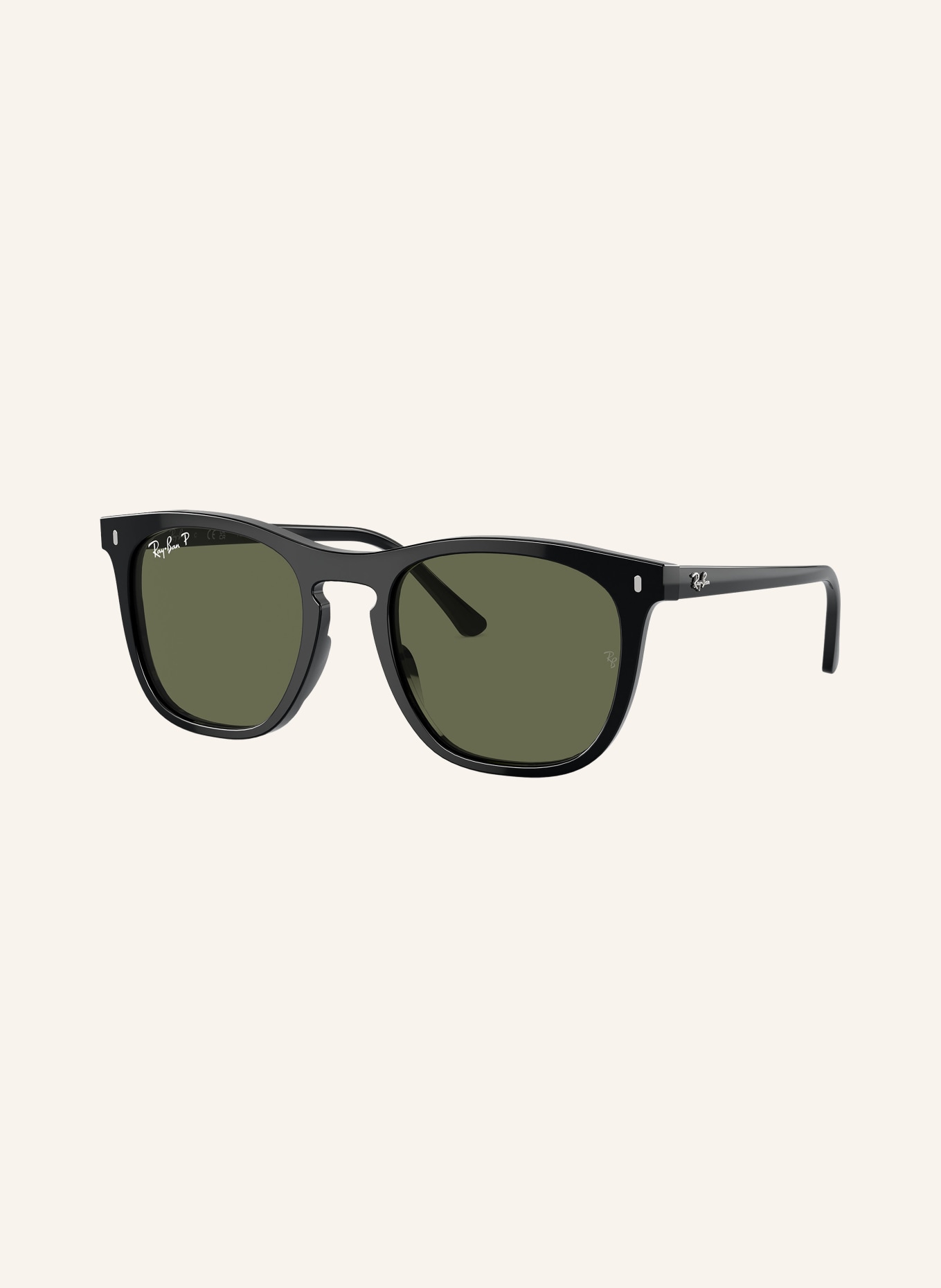 Ray-Ban Sunglasses RB2210, Color: 901/58 - BLACK/GREEN POLARIZED (Image 1)