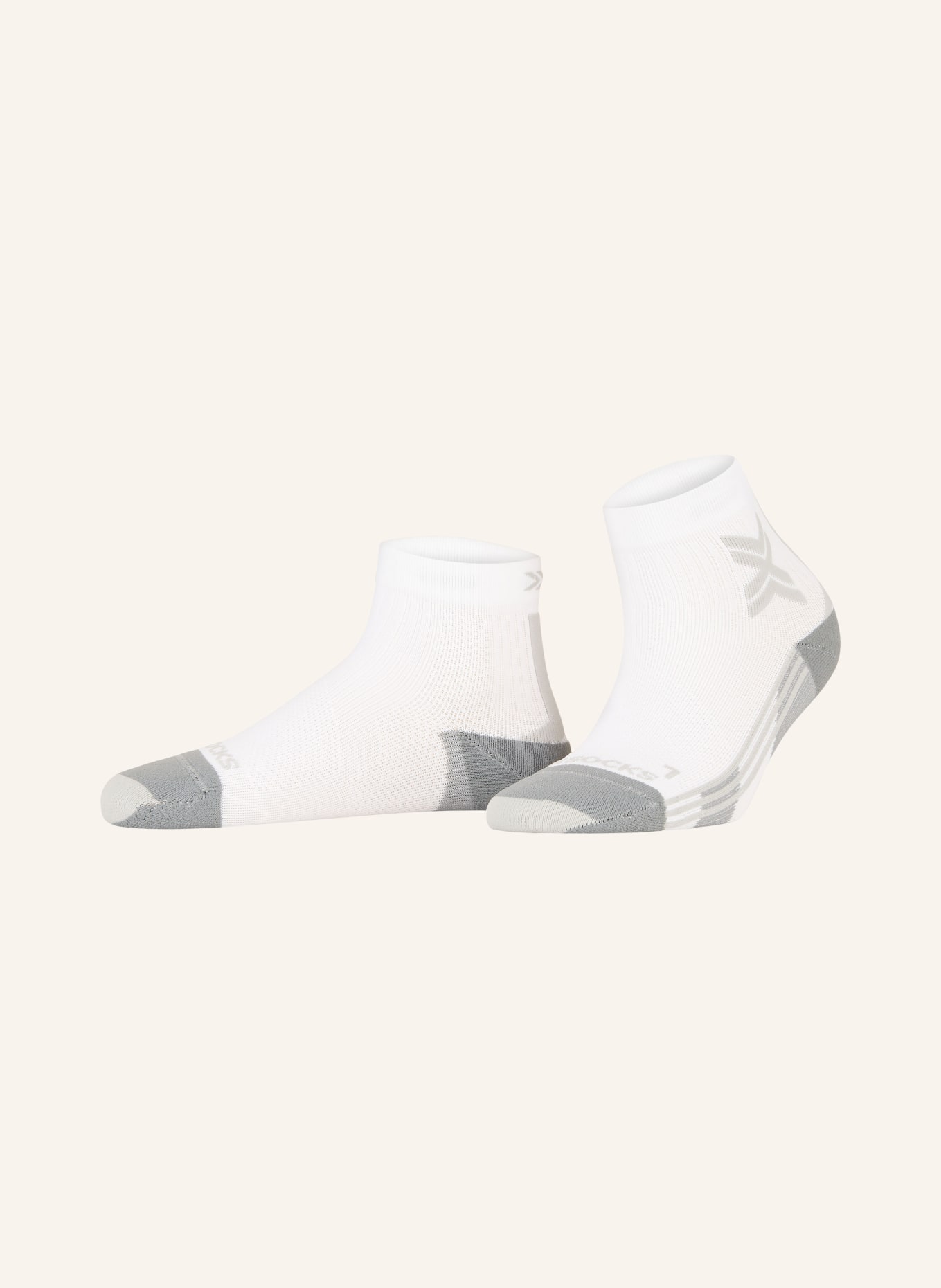 X-SOCKS Running socks RUN DISCOVER ANKLE, Color: W002 ARCTIC WHITE/PEARL GREY (Image 1)