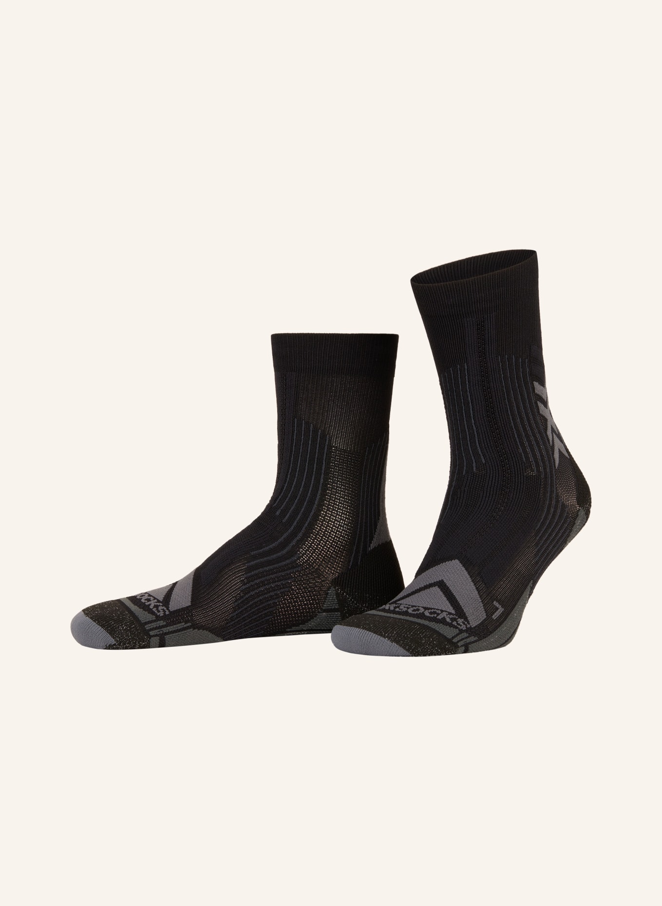 X-SOCKS Trekking-Socken HIKE EXPERT SILVER CREW, Farbe: B036 BLACK/CHARCOAL (Bild 1)