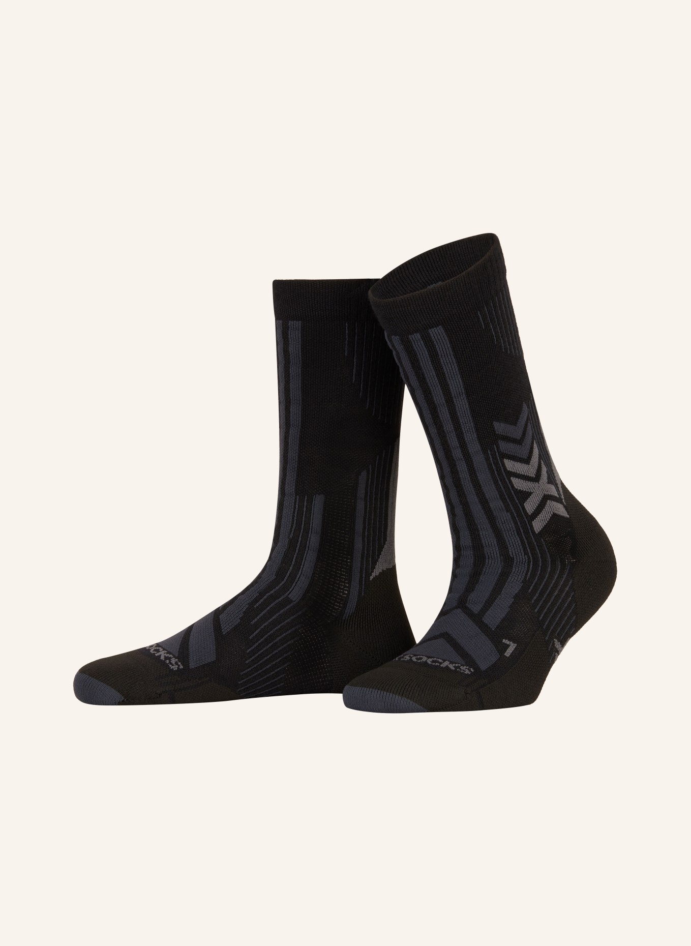 X-SOCKS Trekking-Socken TREKKING PERFORM MERINO CR, Farbe: B036 BLACK/CHARCOAL (Bild 1)
