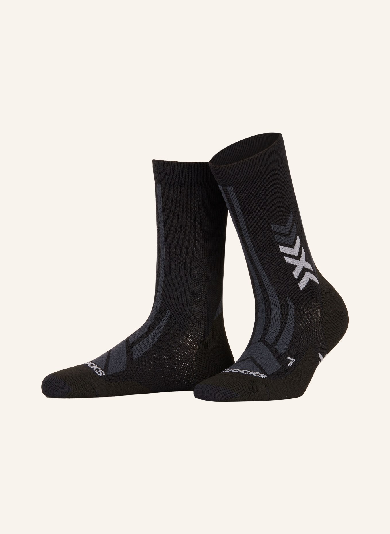 X-SOCKS Trekking socks HIKE DISCOVER CREW, Color: B036 BLACK/CHARCOAL (Image 1)