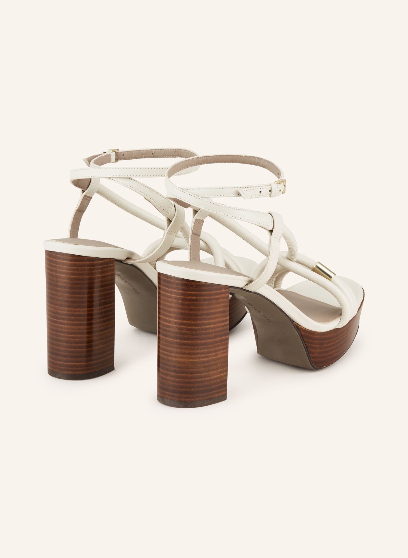 ALLSAINTS Platform sandals BELLA, Color: WHITE/ DARK BROWN (Image 2)