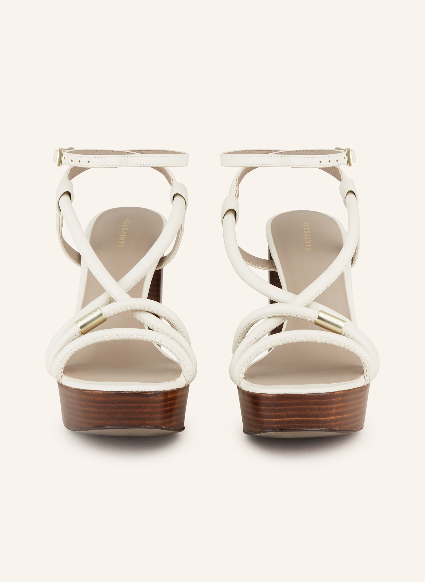 ALLSAINTS Platform sandals BELLA, Color: WHITE/ DARK BROWN (Image 3)