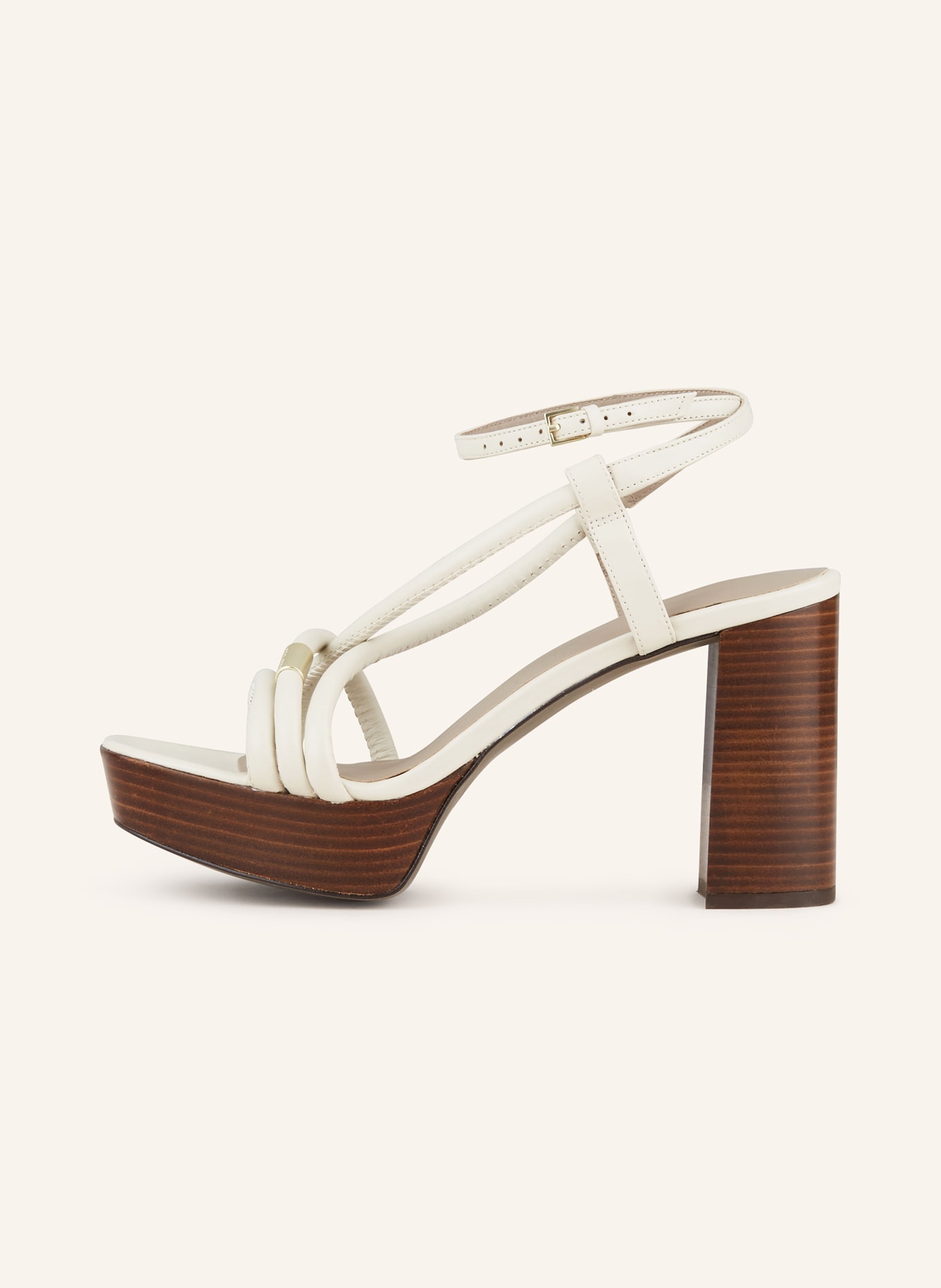ALLSAINTS Platform sandals BELLA, Color: WHITE/ DARK BROWN (Image 4)