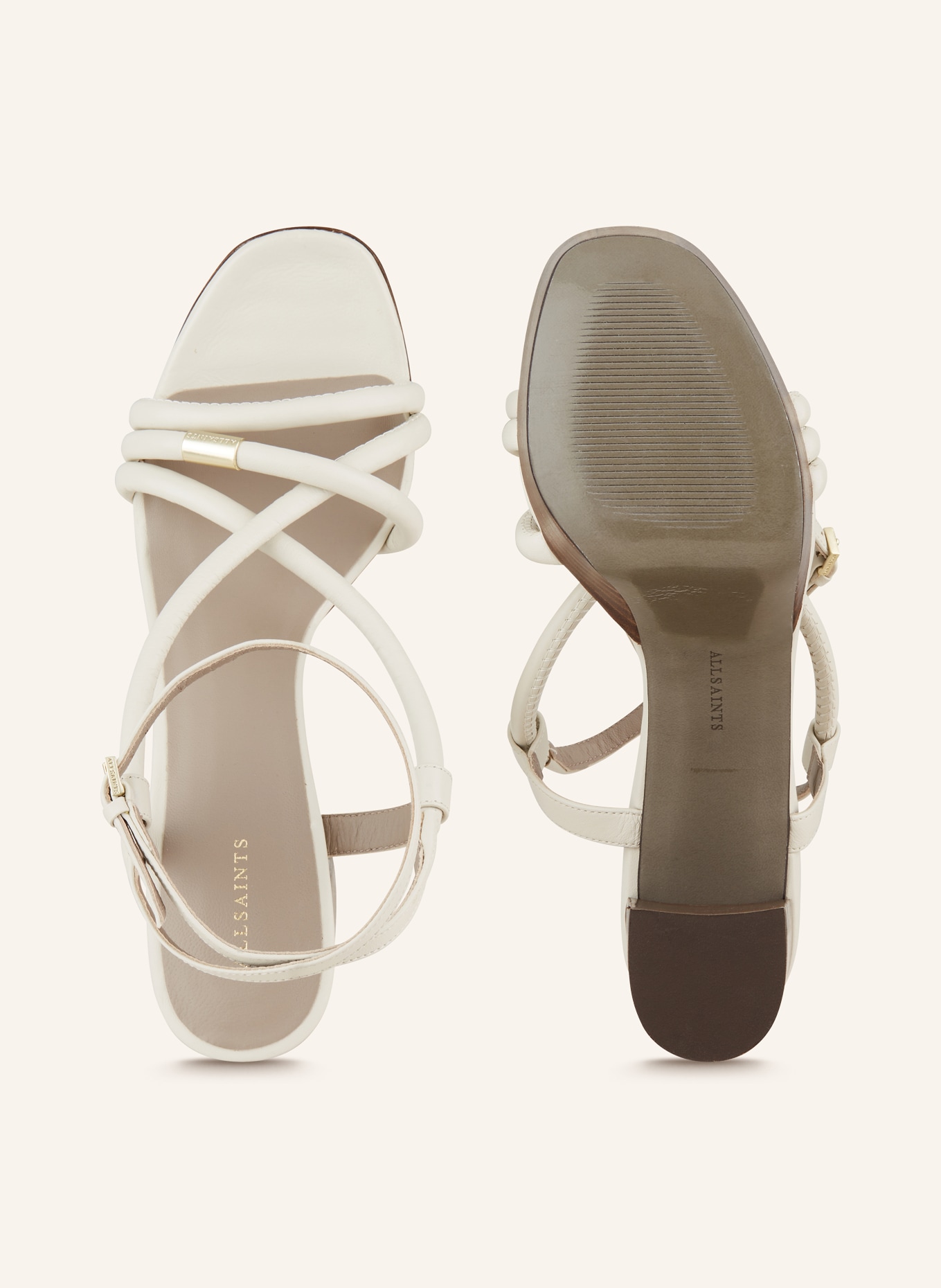ALLSAINTS Platform sandals BELLA, Color: WHITE/ DARK BROWN (Image 5)