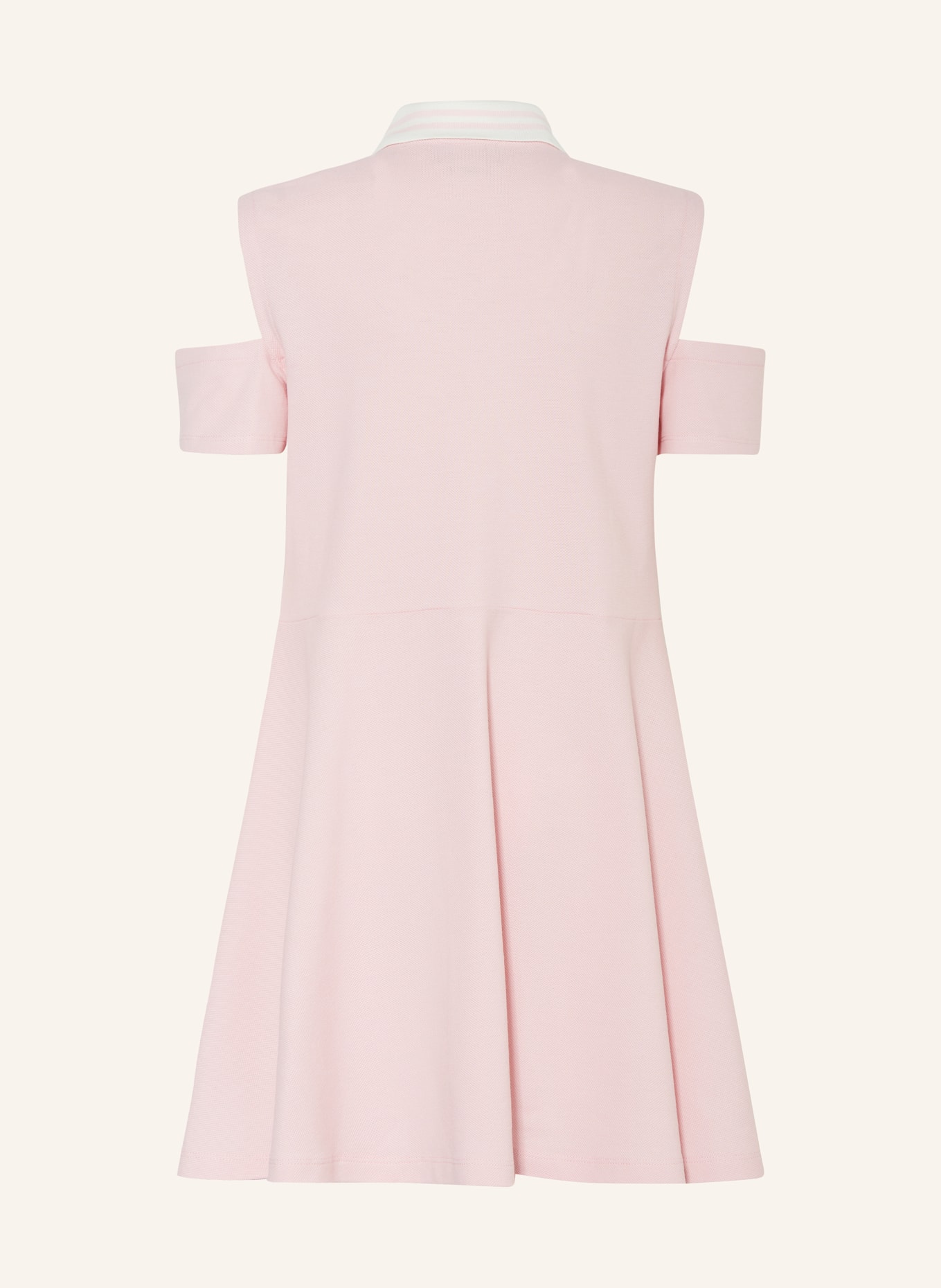 FENDI Piqué-Kleid mit Cut-outs, Farbe: ROSA/ WEISS (Bild 2)