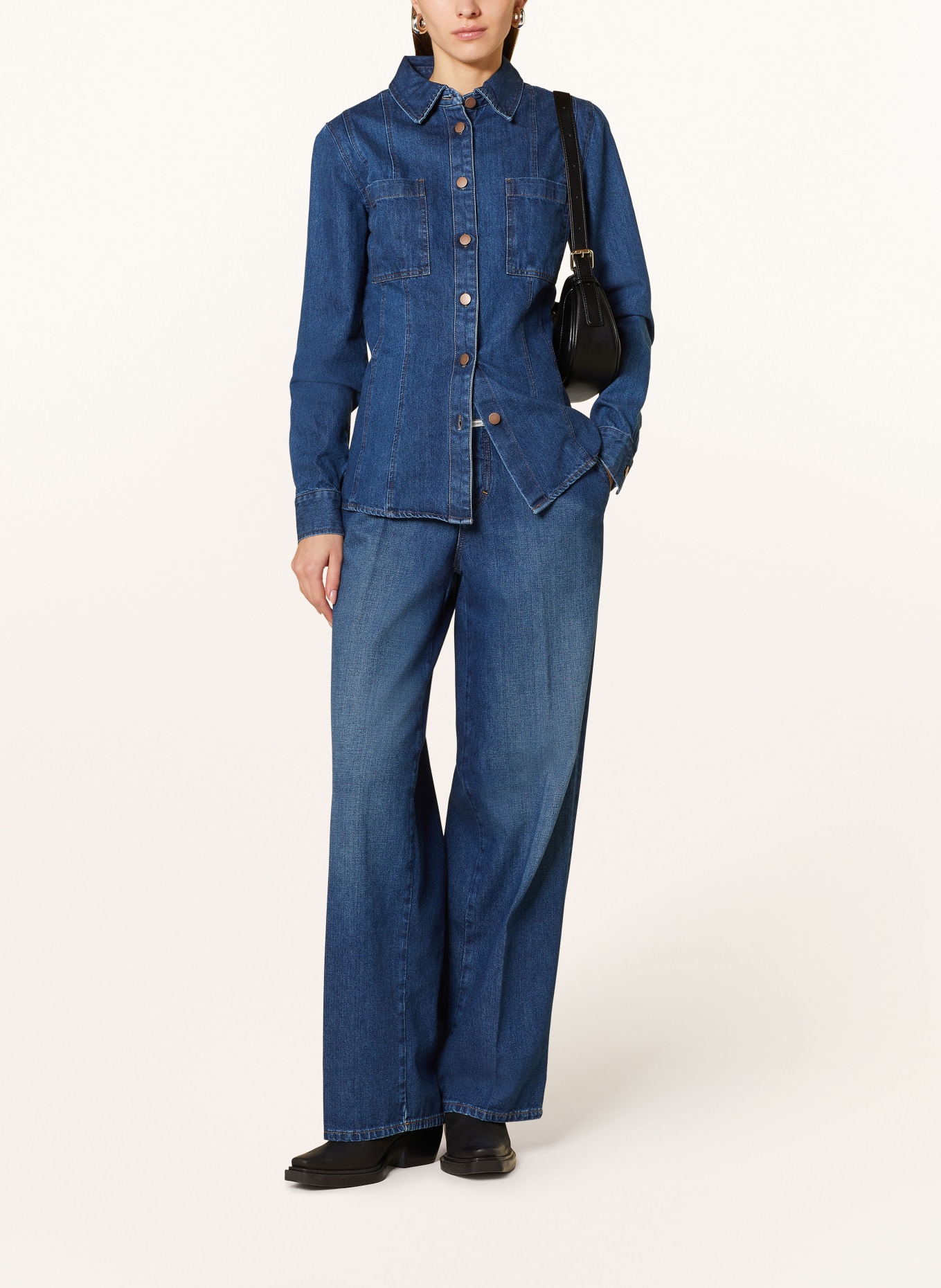 MSCH COPENHAGEN Bluzka jeansowa MSCHSOPHINE EMMA, Kolor: GRANATOWY (Obrazek 2)