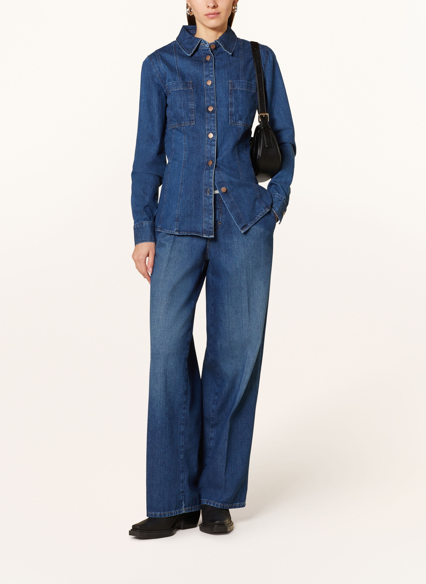 MSCH COPENHAGEN Denim blouse MSCHSOPHINE EMMA: DARK BLUE