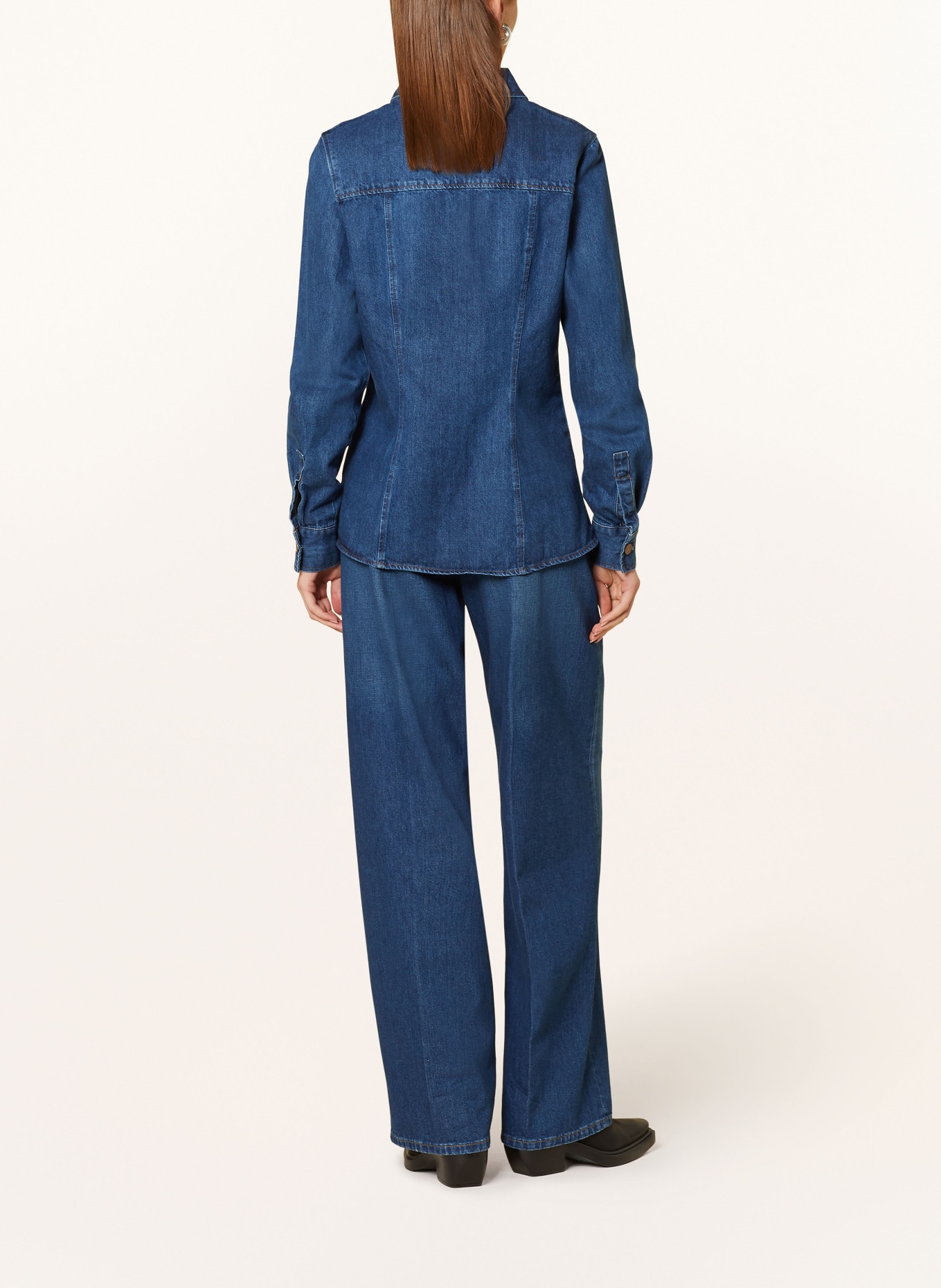 MSCH COPENHAGEN Denim blouse MSCHSOPHINE EMMA, Color: DARK BLUE (Image 3)