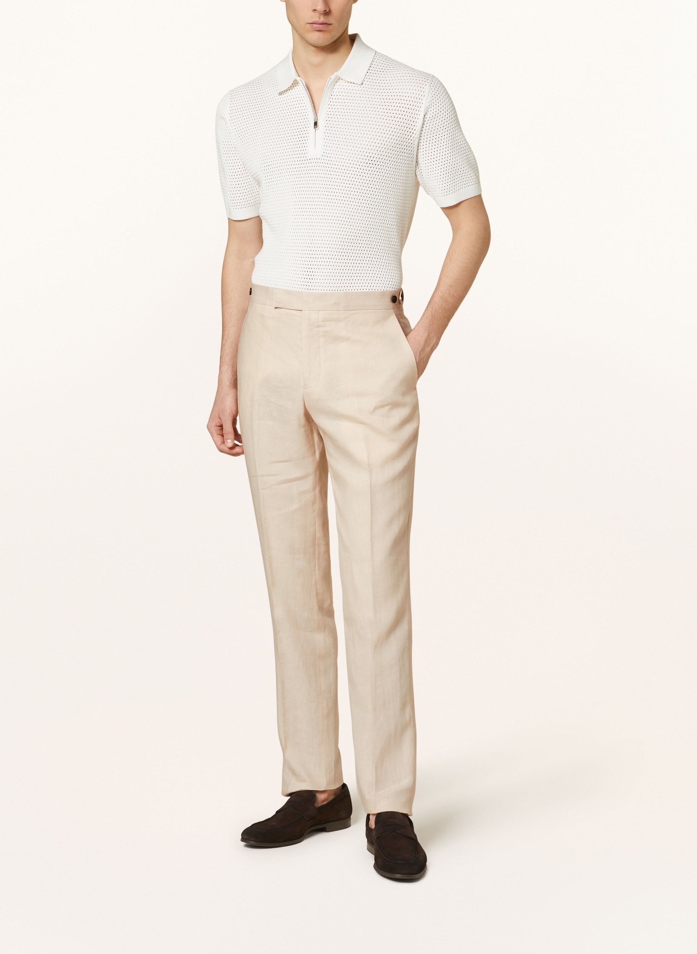 REISS Linen trousers KIN slim fit, Color: 04 STONE (Image 3)