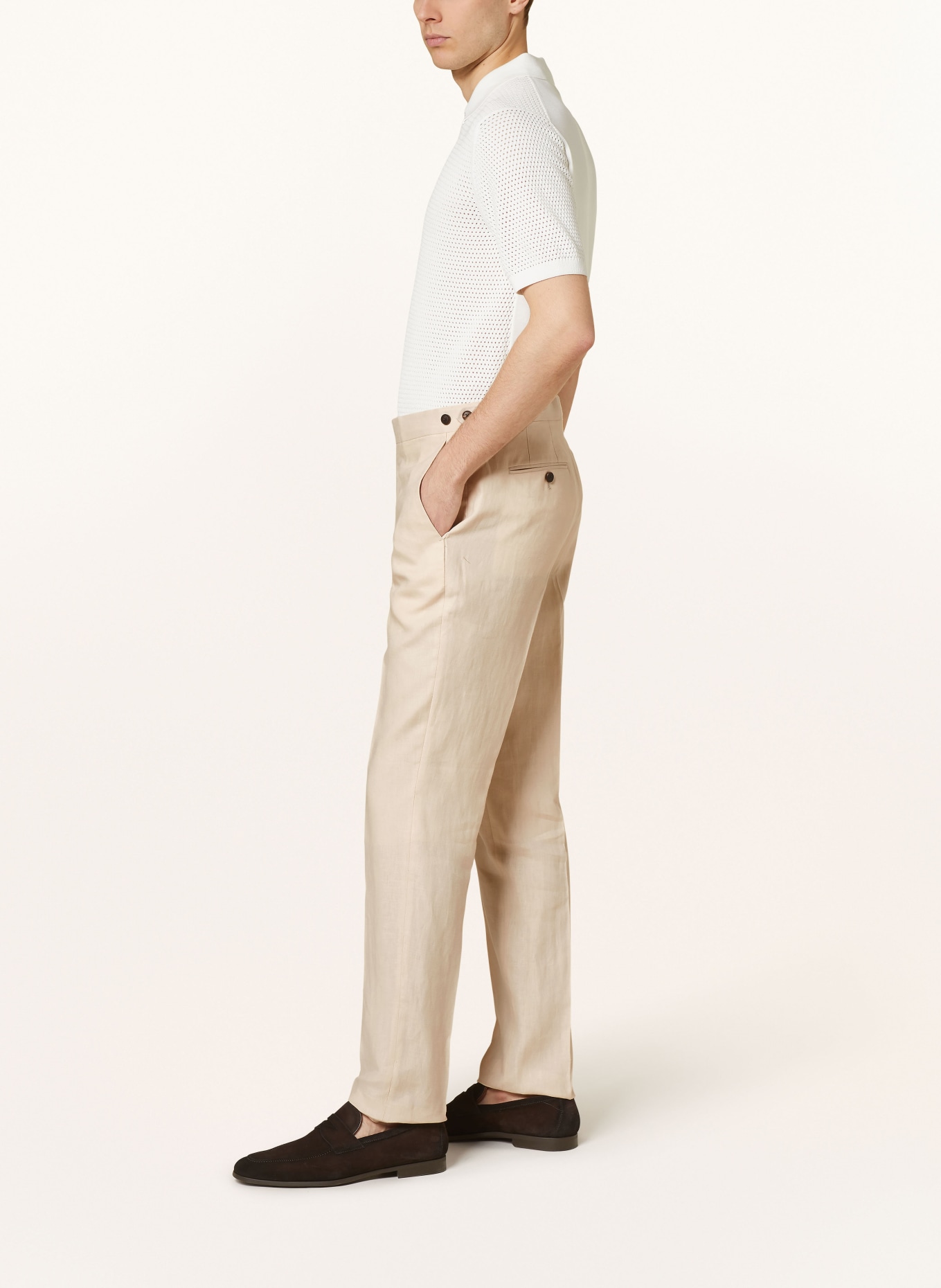 REISS Spodnie z lnu KIN slim fit, Kolor: 04 STONE (Obrazek 5)